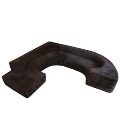 Pamio, Toso &amp; Massari, „Lara“, Sofa, Stilholz, 1970er Jahre