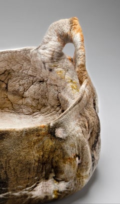 “Pampa”, 2020, Naturally Dyed Felted Wool Vase by Inês Schertel, Brazil