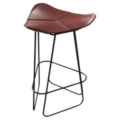 Sgabello da banco in pelle Pampa di Cuero Design