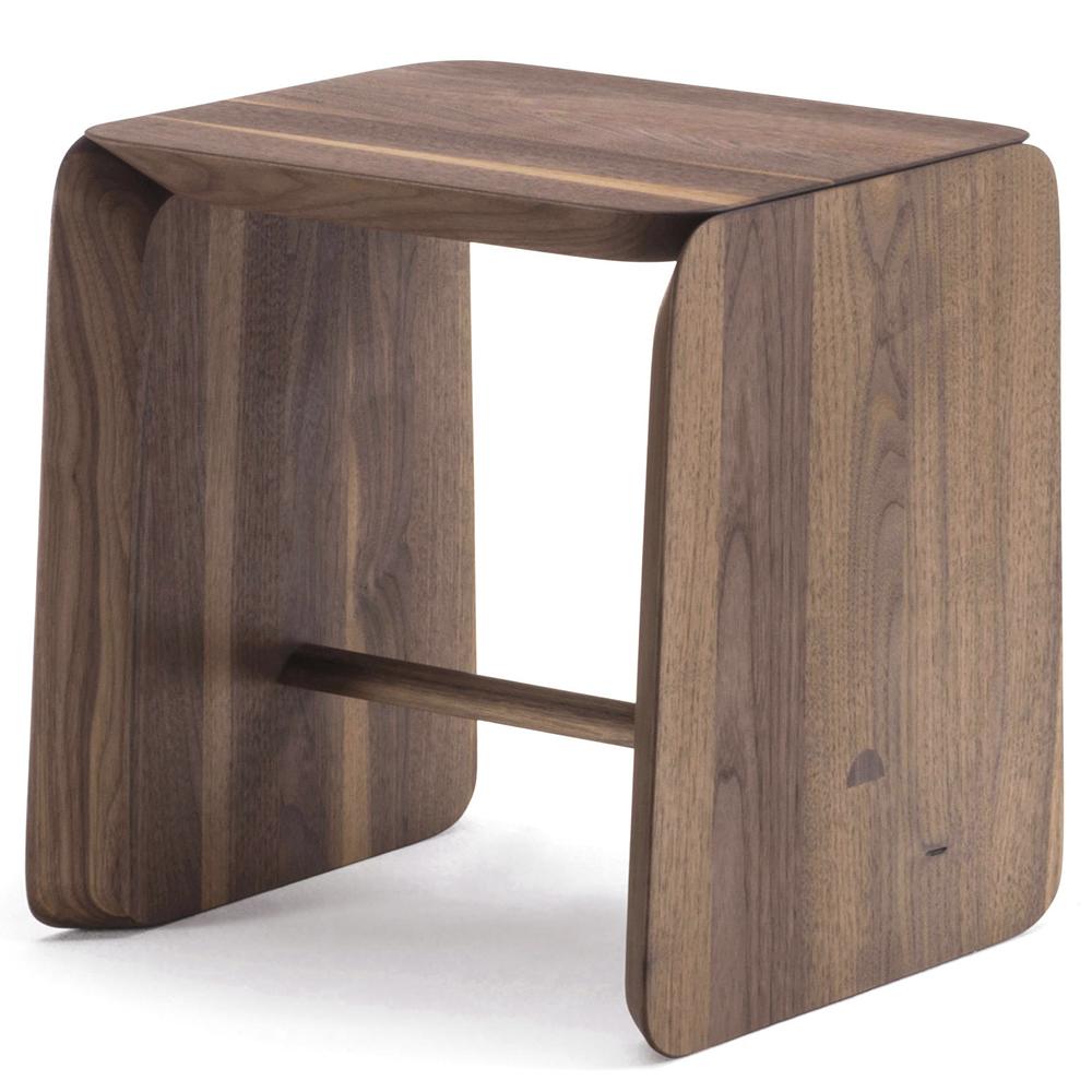 Italian Pampa Stool in Solid Walnut Wood For Sale