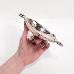 Pampaloni Bicherografia Sterling Silver Vide Poche or Bowl with Snake Handles