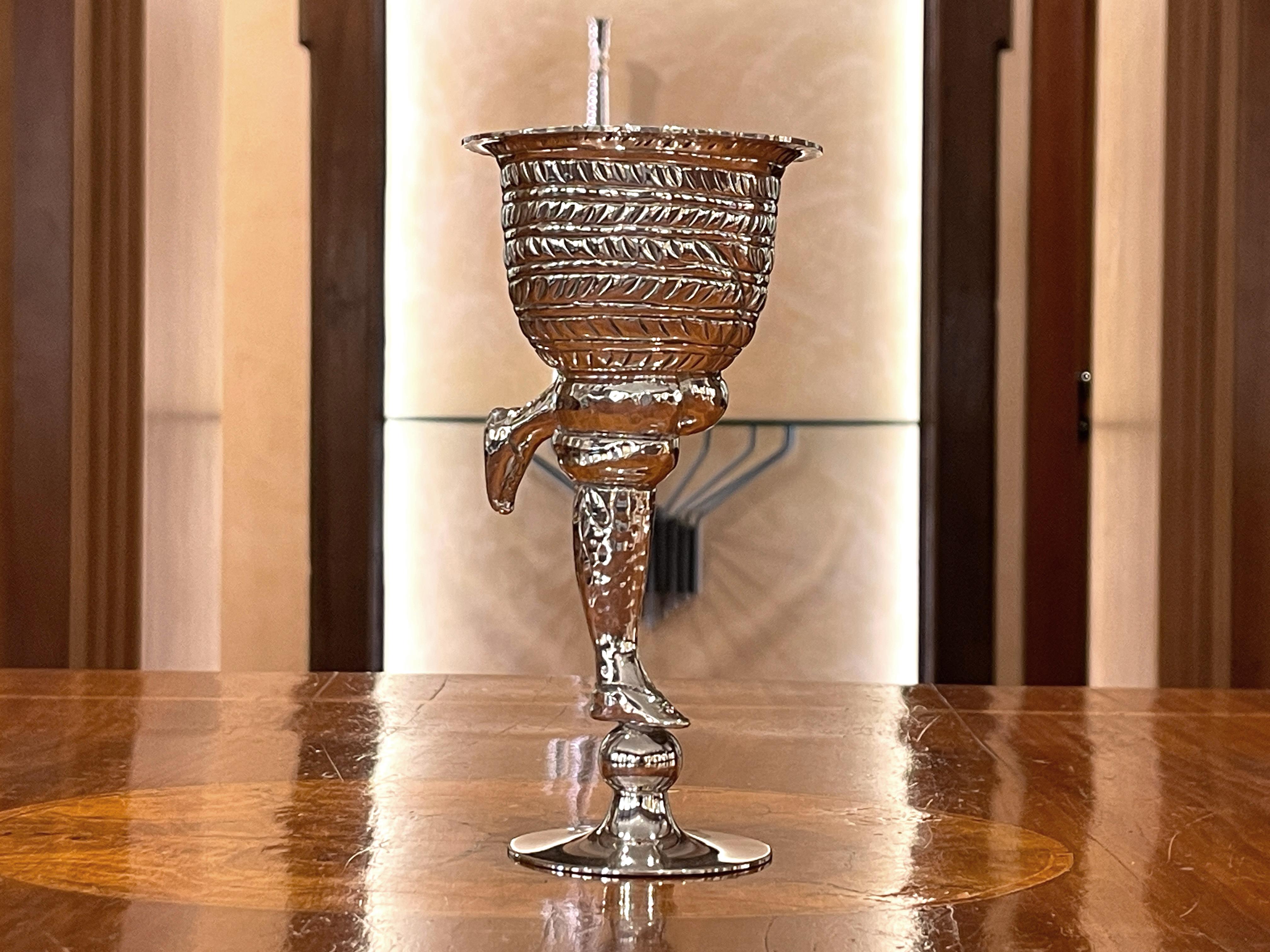 Pampaloni silver glass bichierography For Sale 9