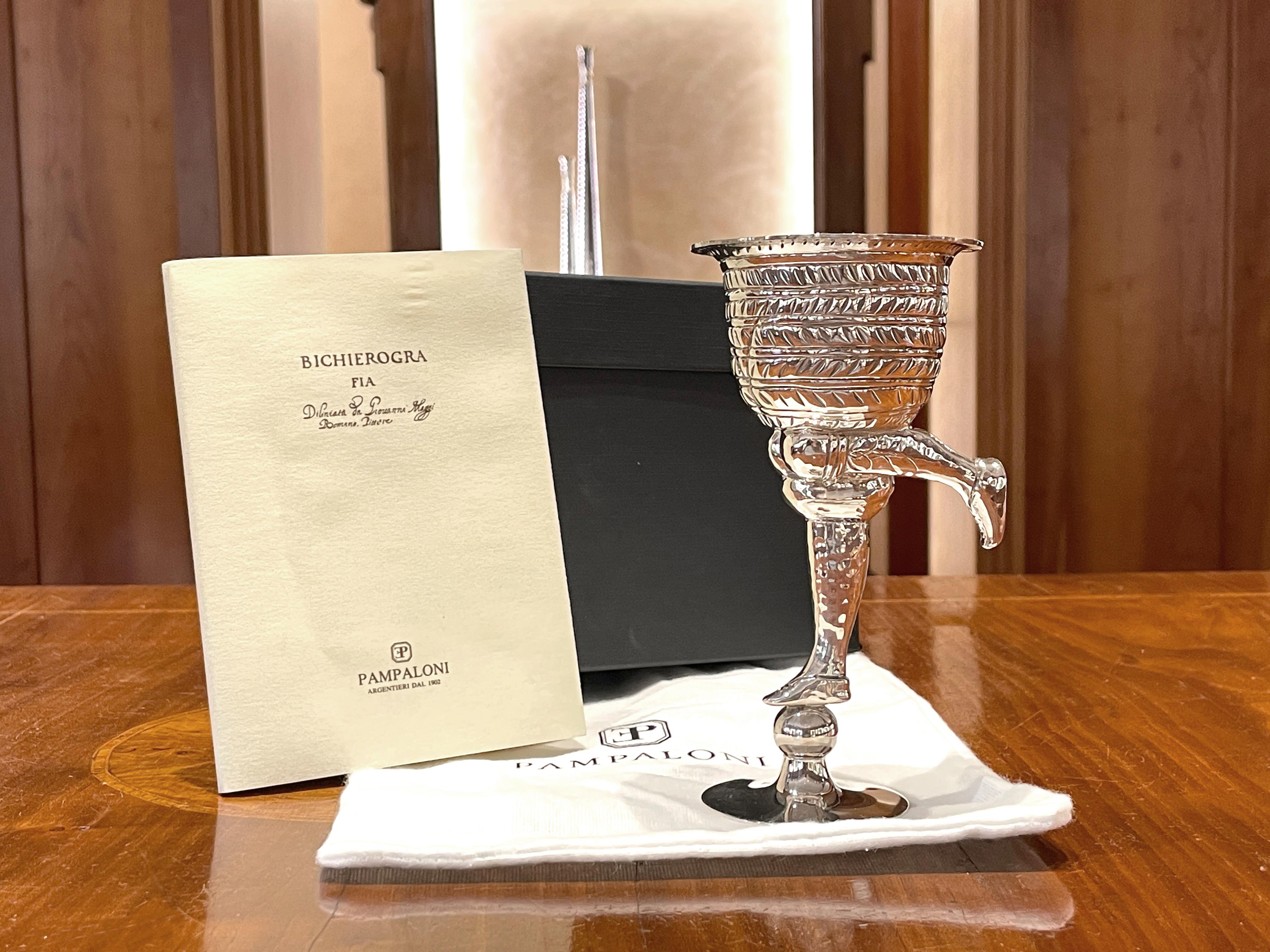 Pampaloni silver glass bichierography For Sale 10