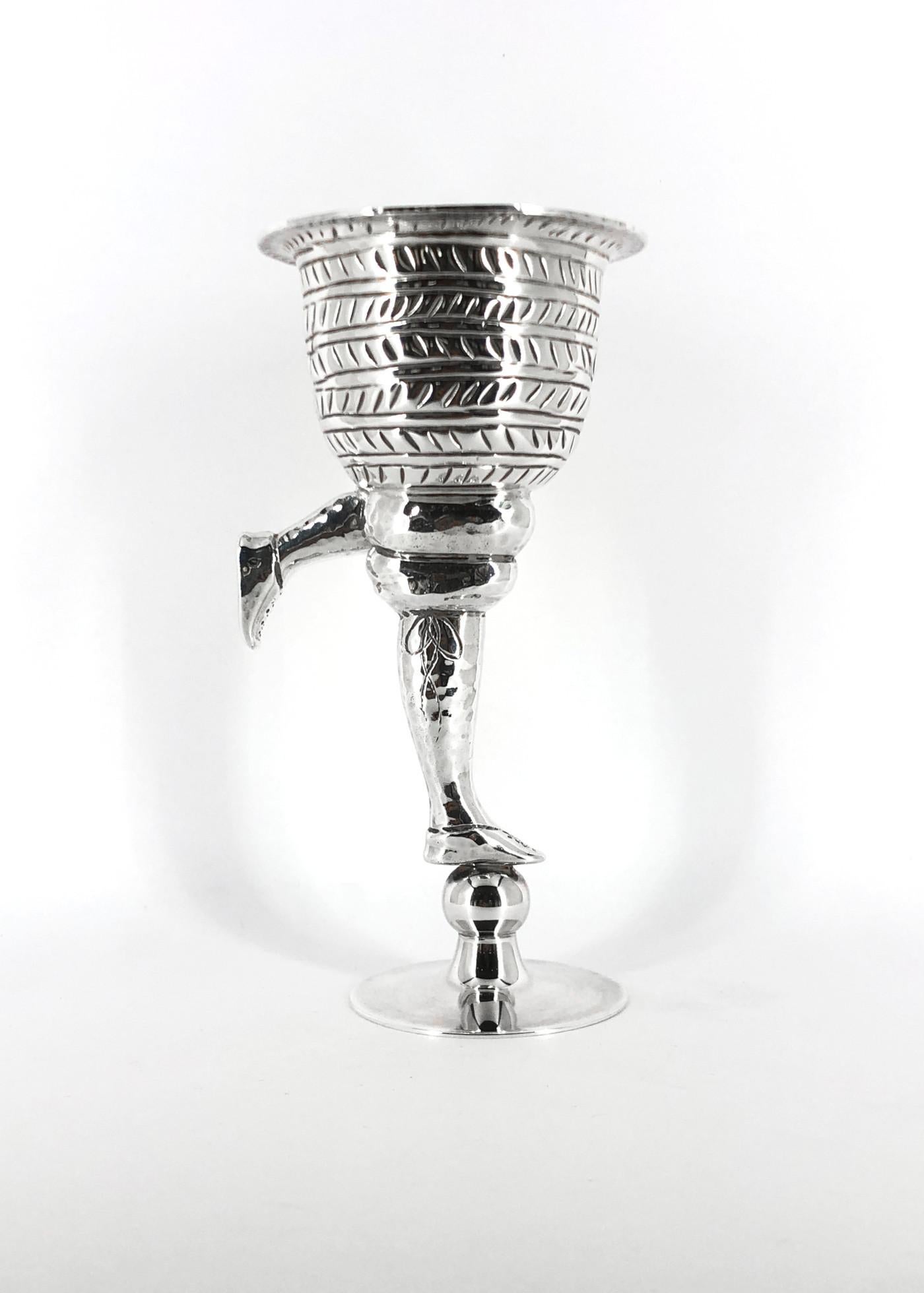 Baroque Pampaloni silver glass bichierography For Sale