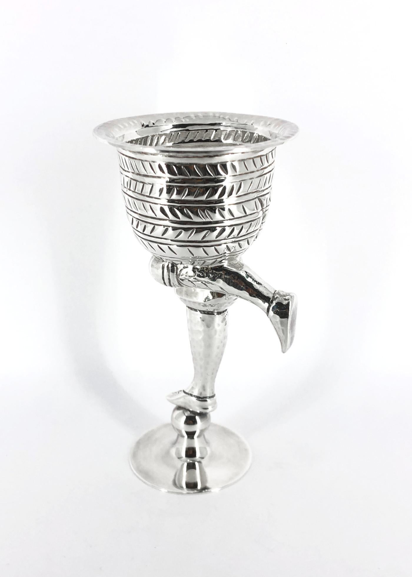 Pampaloni silver glass bichierography For Sale 2