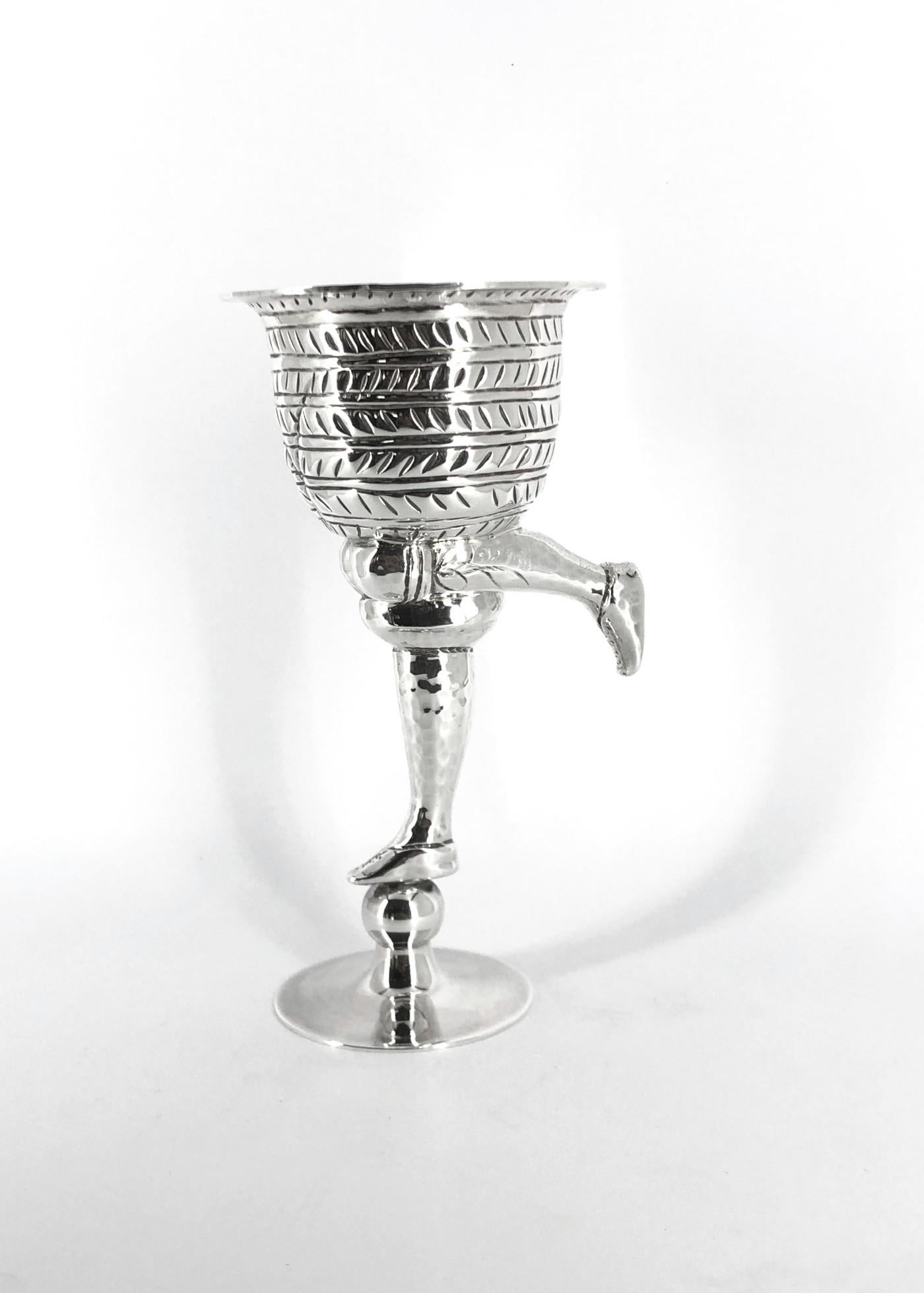 Pampaloni silver glass bichierography For Sale 3