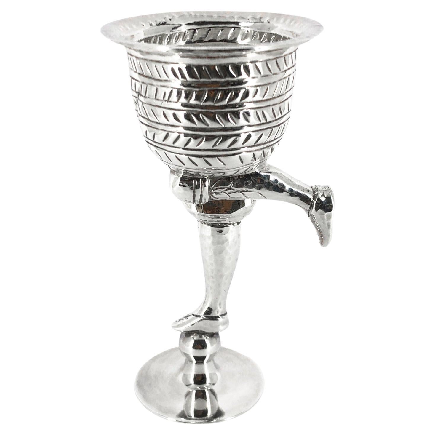 Pampaloni silver glass bichierography For Sale