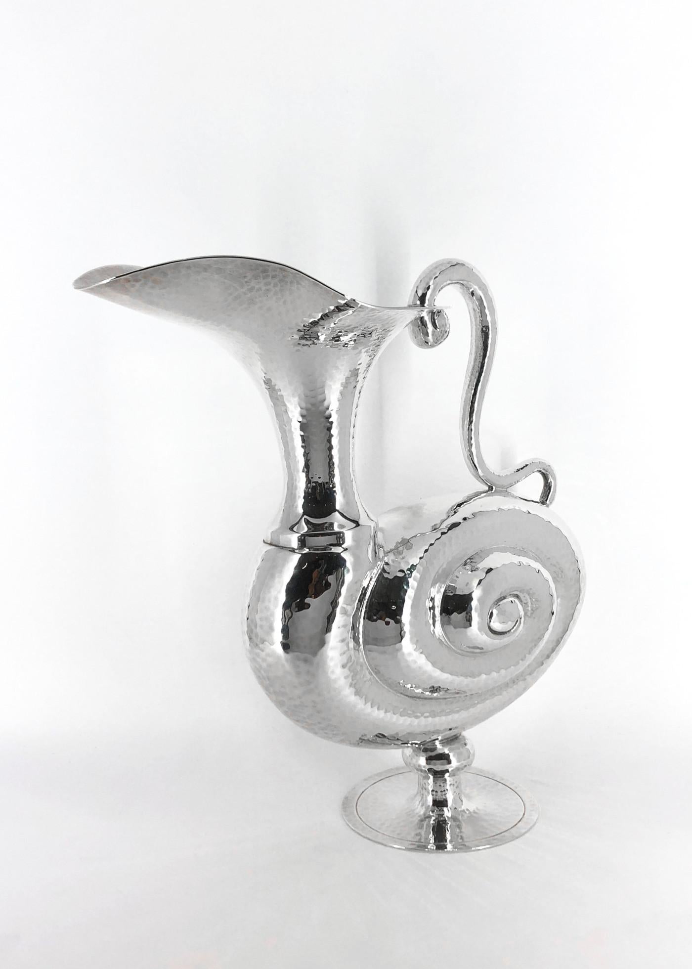 Pampaloni bichierography silver jug For Sale 1