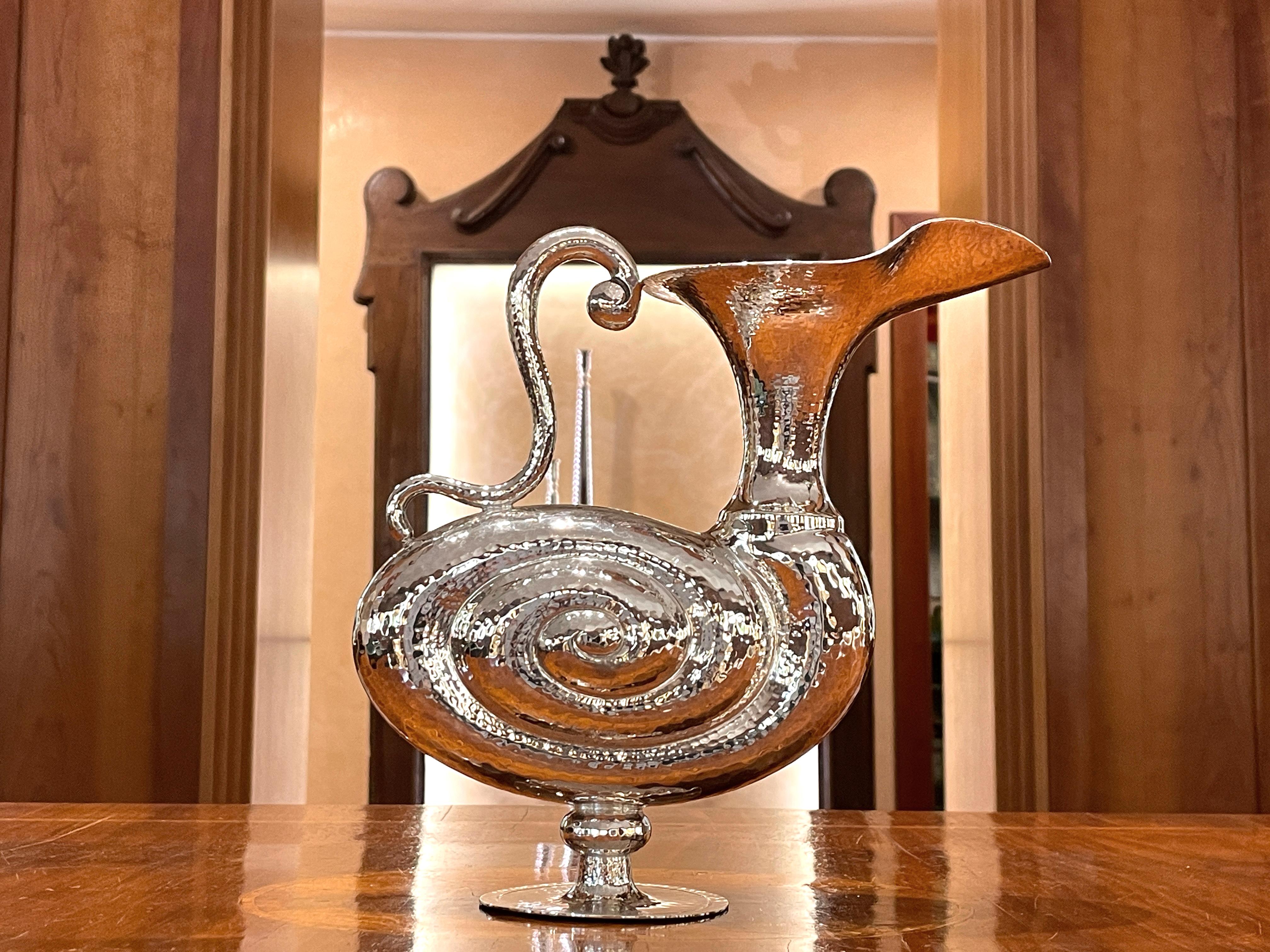 Pampaloni bichierography silver jug For Sale 2