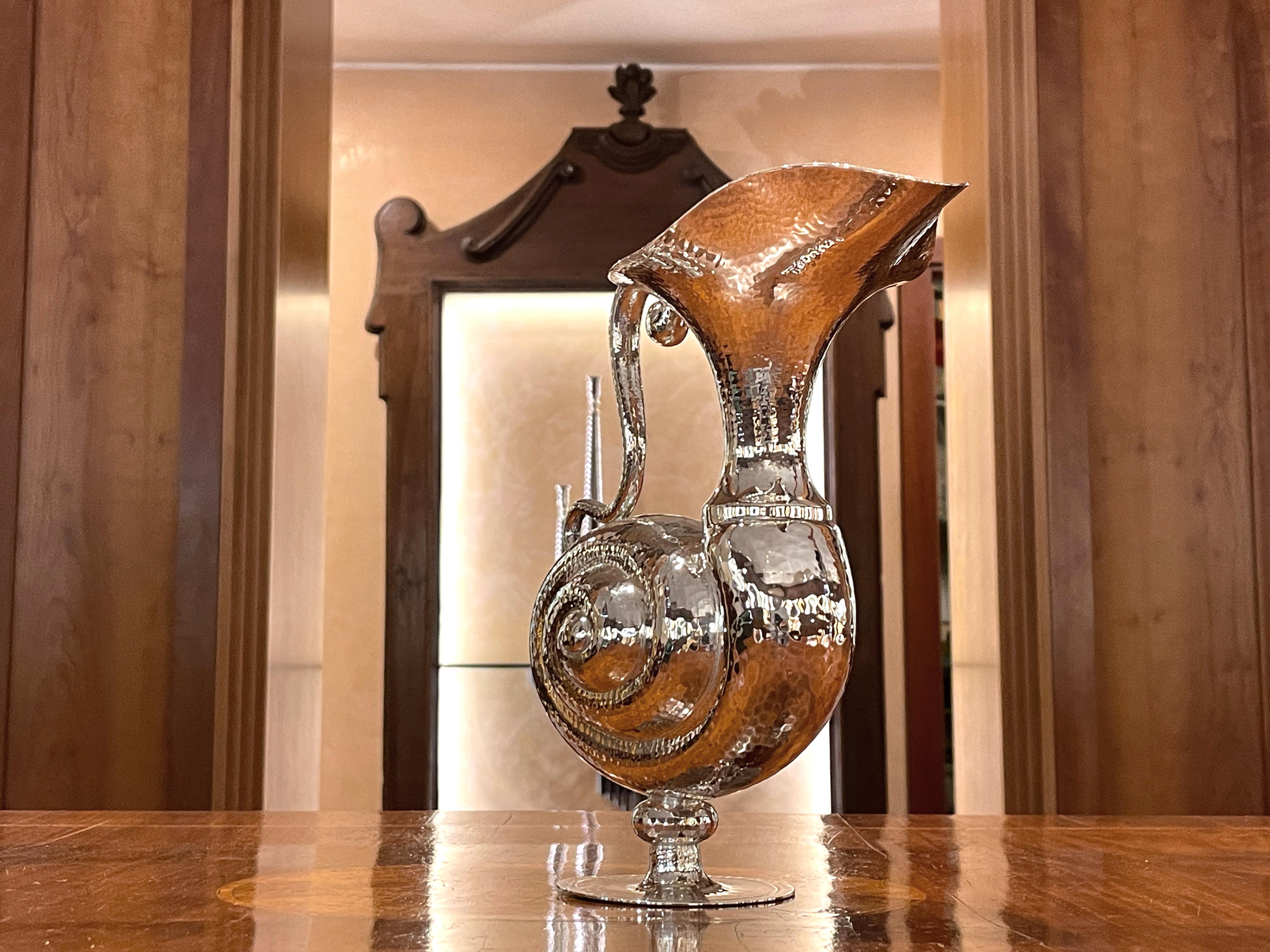 Pampaloni bichierography silver jug For Sale 3