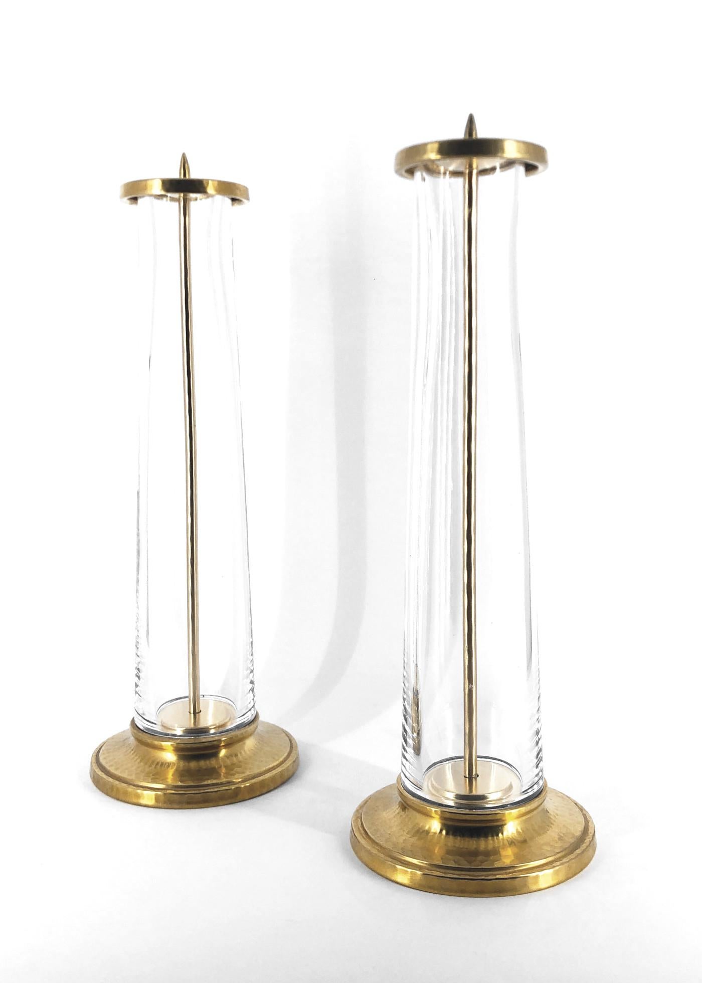 Moderno Pampaloni candelabri troia in argento sterling dorato in vendita