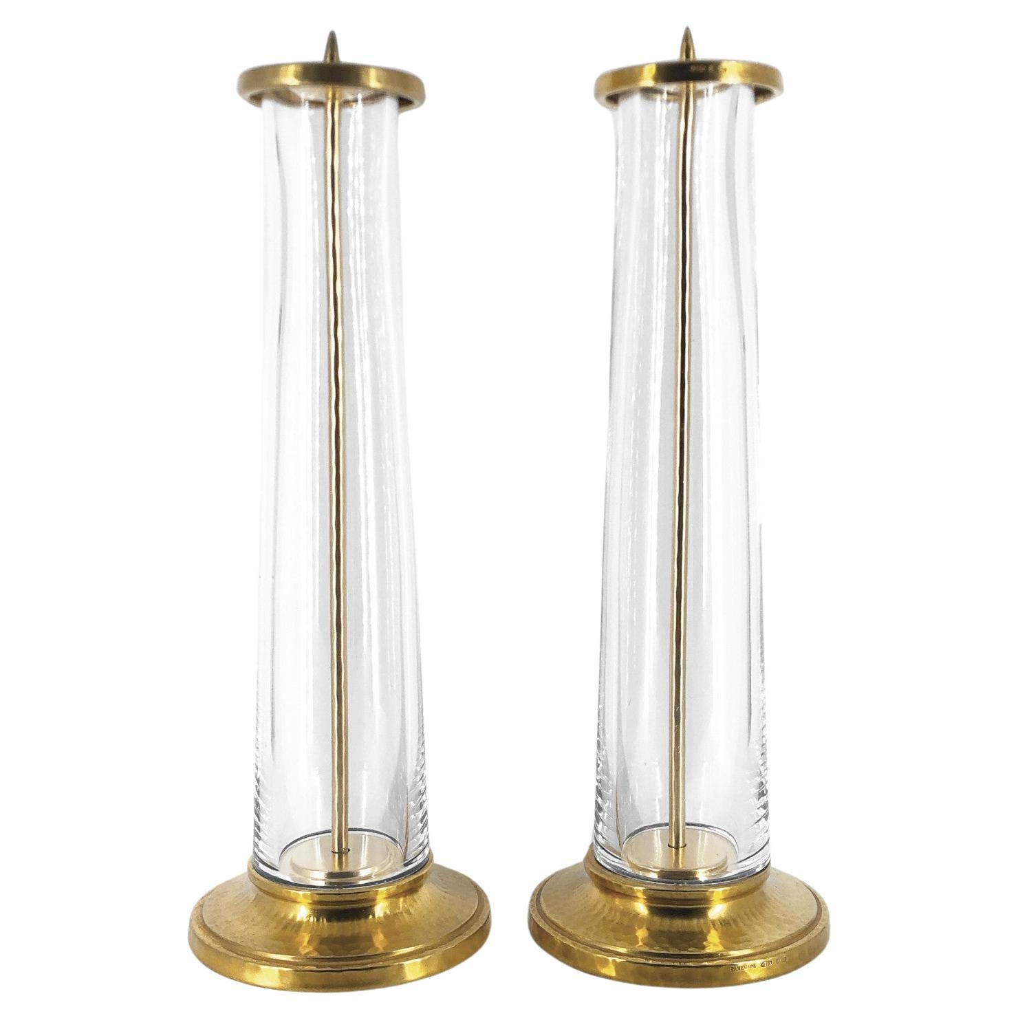 Pampaloni sterling silver gilt troy candelabra