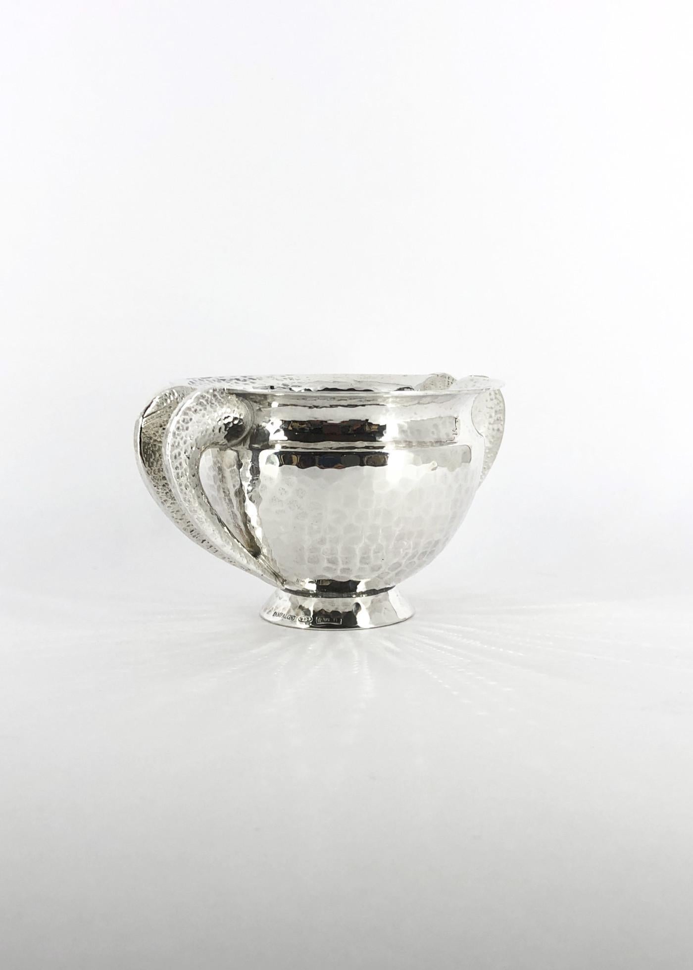 Greco classico Pampaloni mini vaso troia in argento in vendita