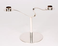 Pampaloni of Florence Italian Modernist Silver Candlestick