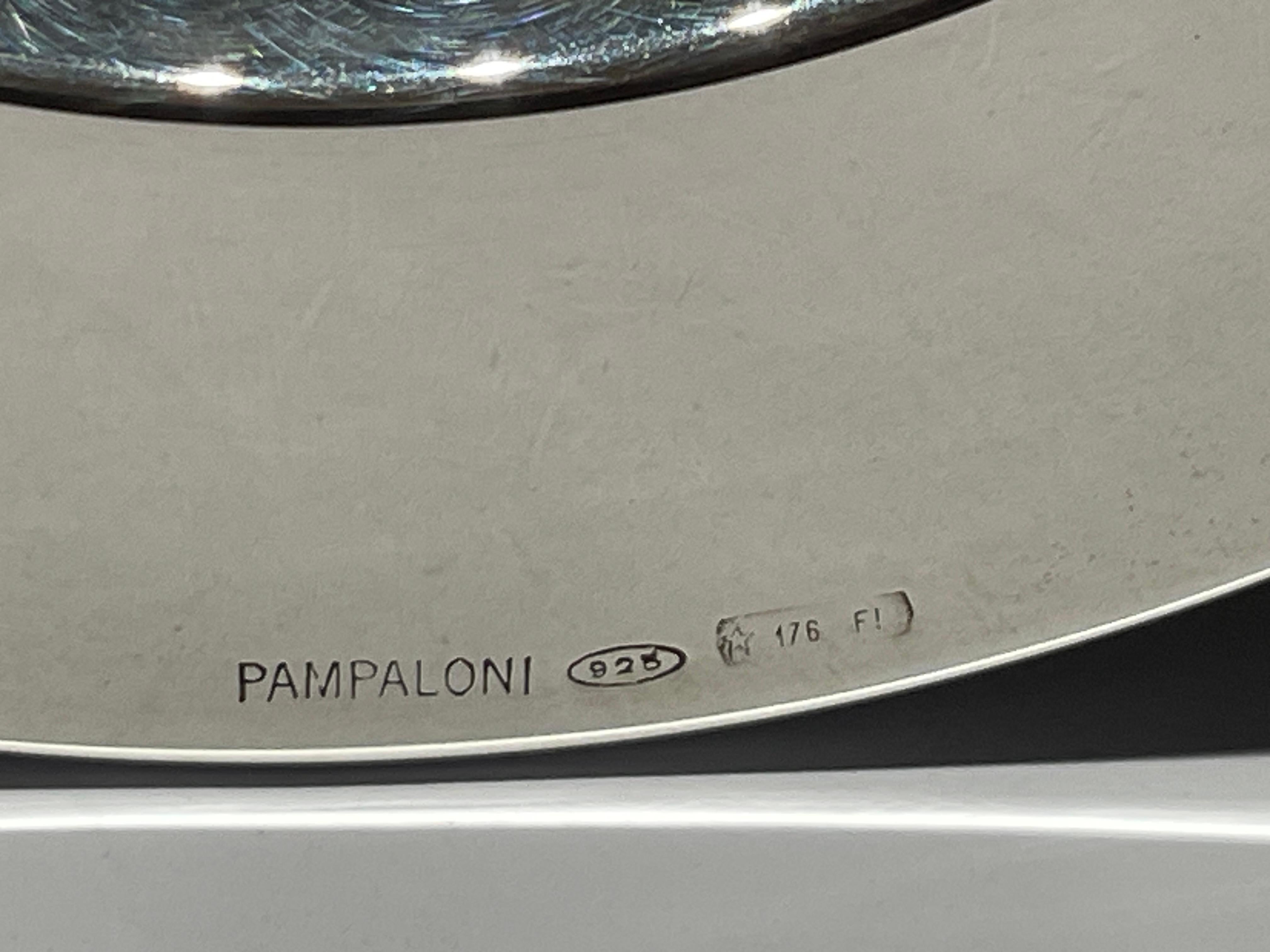 Pampaloni oliera in cristallo e argento sterling con tappo porta spezie in vendita 5