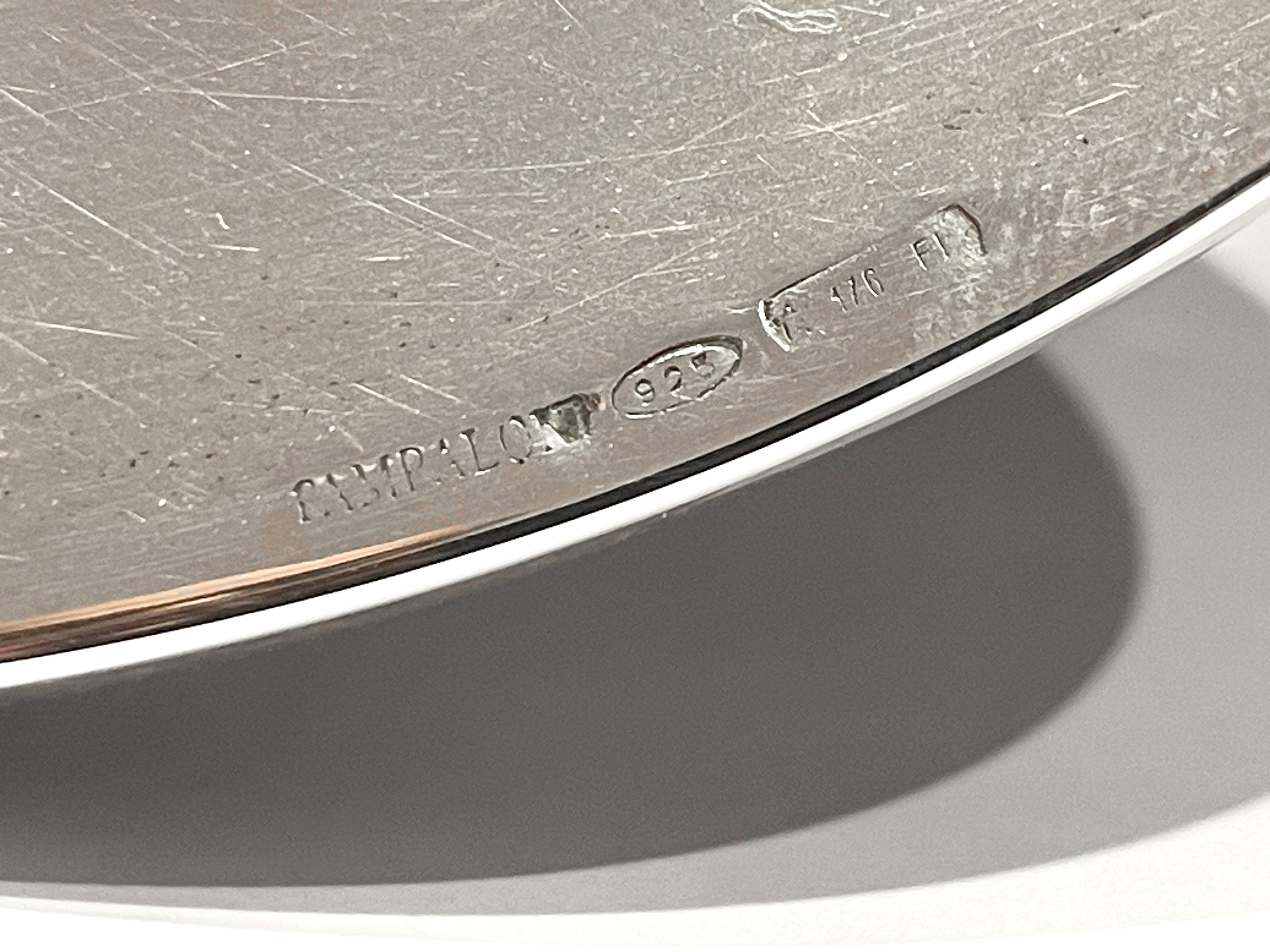 Pampaloni oliera in cristallo e argento sterling con tappo porta spezie in vendita 8