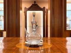 Pampaloni Ölkännchen aus Kristall und Sterlingsilber mit Gewürzstopfen