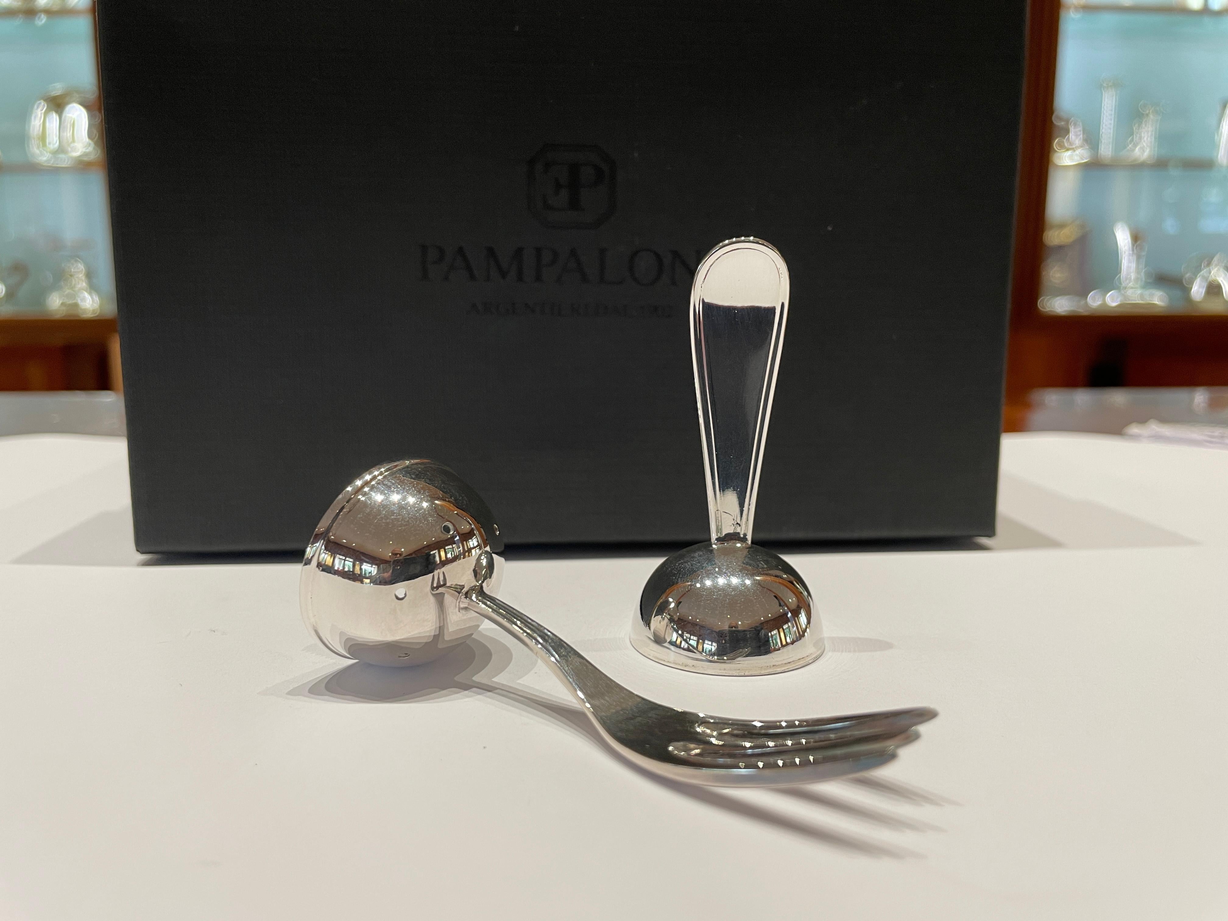 Pampaloni oliera in cristallo e argento sterling con tappo porta spezie in vendita 4