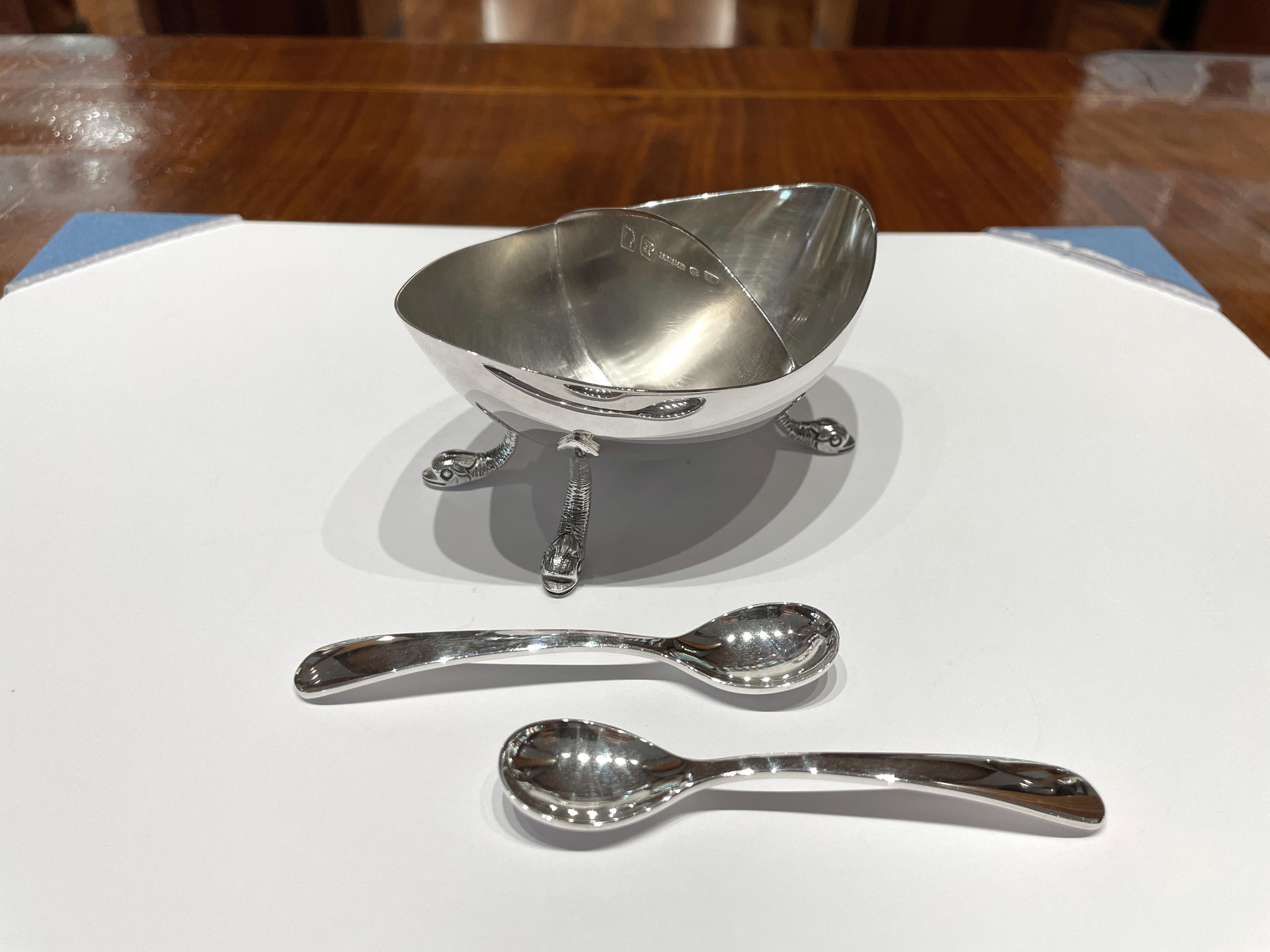 Pampaloni saliera, sale e pepe in argento sterling in vendita 5