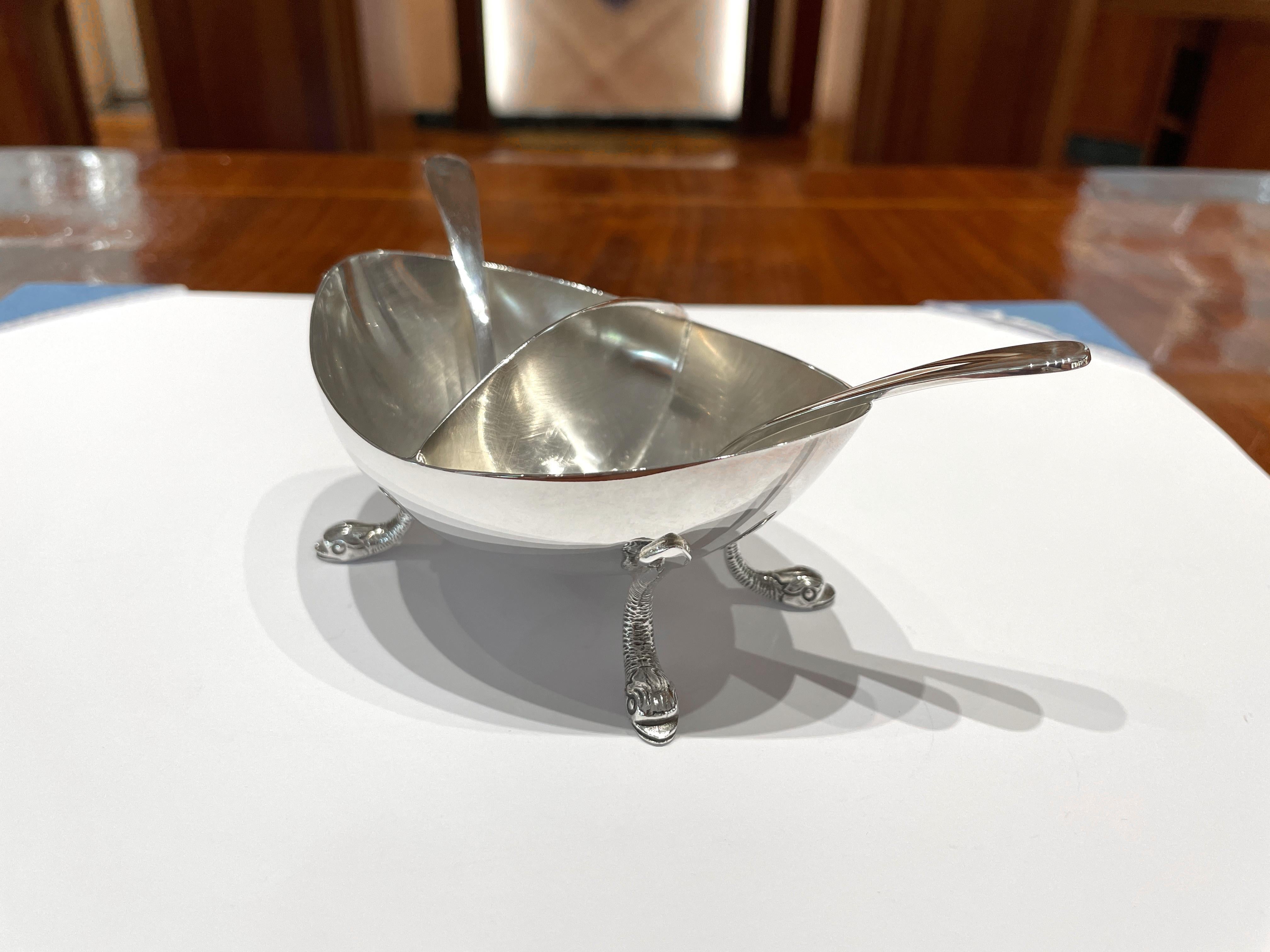 Moderno Pampaloni saliera, sale e pepe in argento sterling in vendita