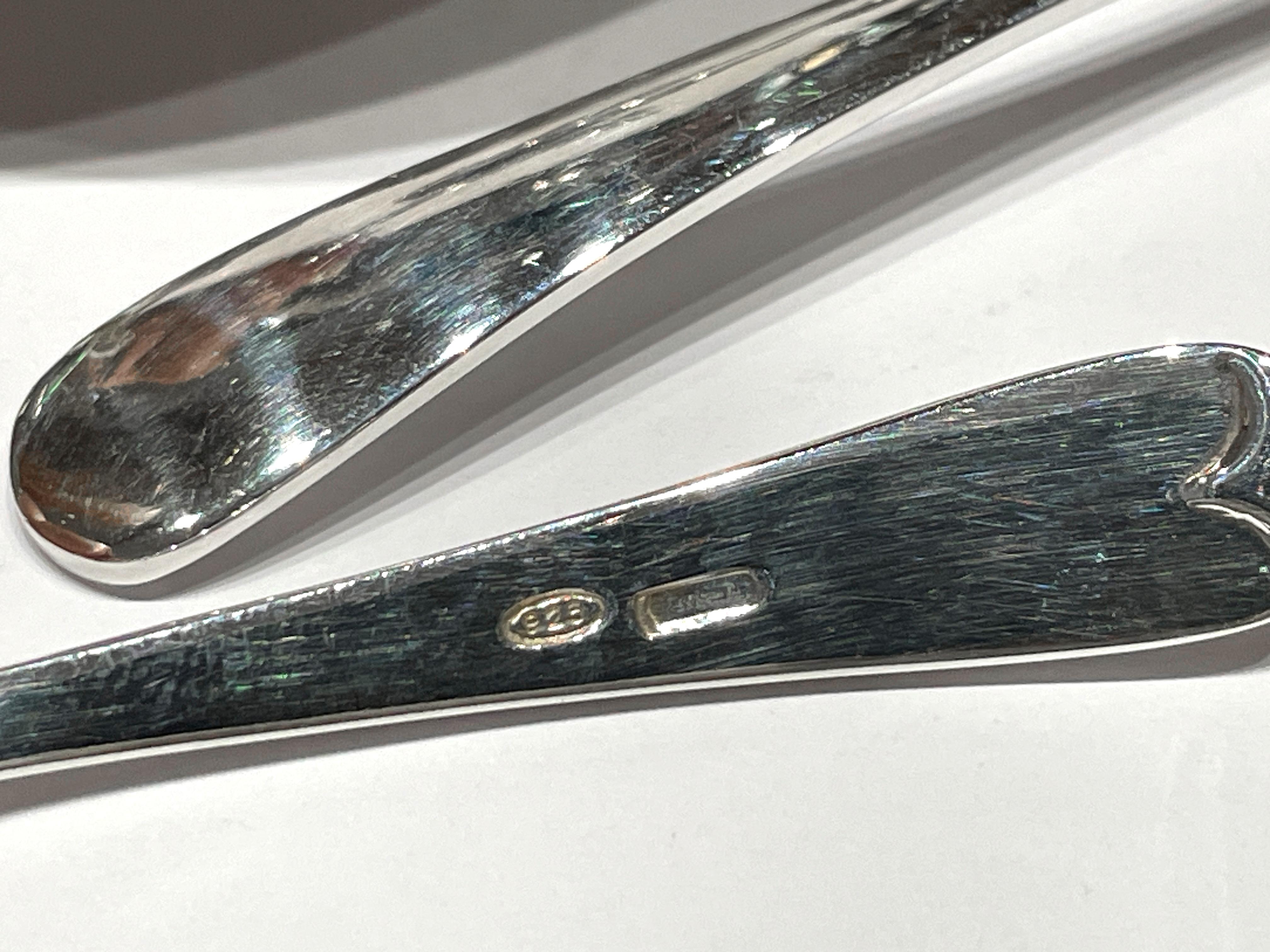 Pampaloni saliera, sale e pepe in argento sterling in vendita 3