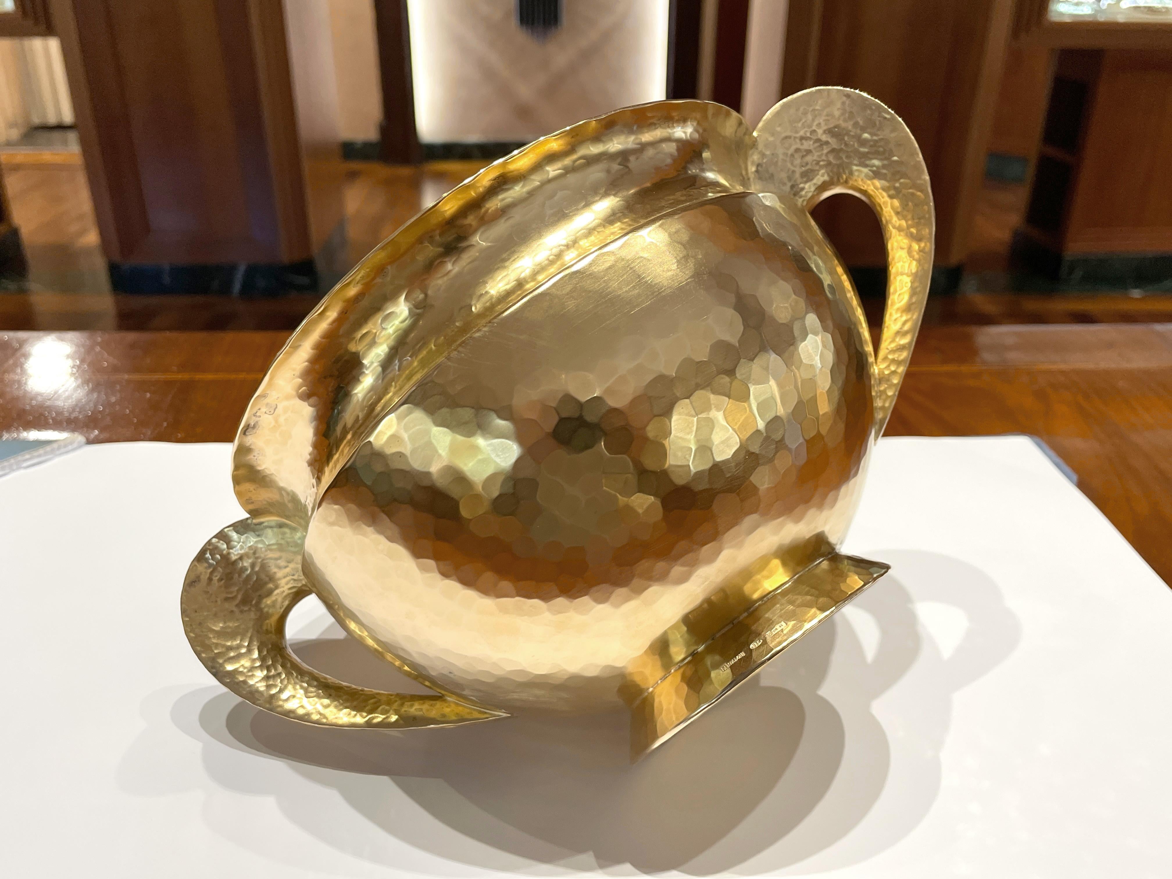 Pampaloni vaso troia in argento sterling dorato in vendita 5