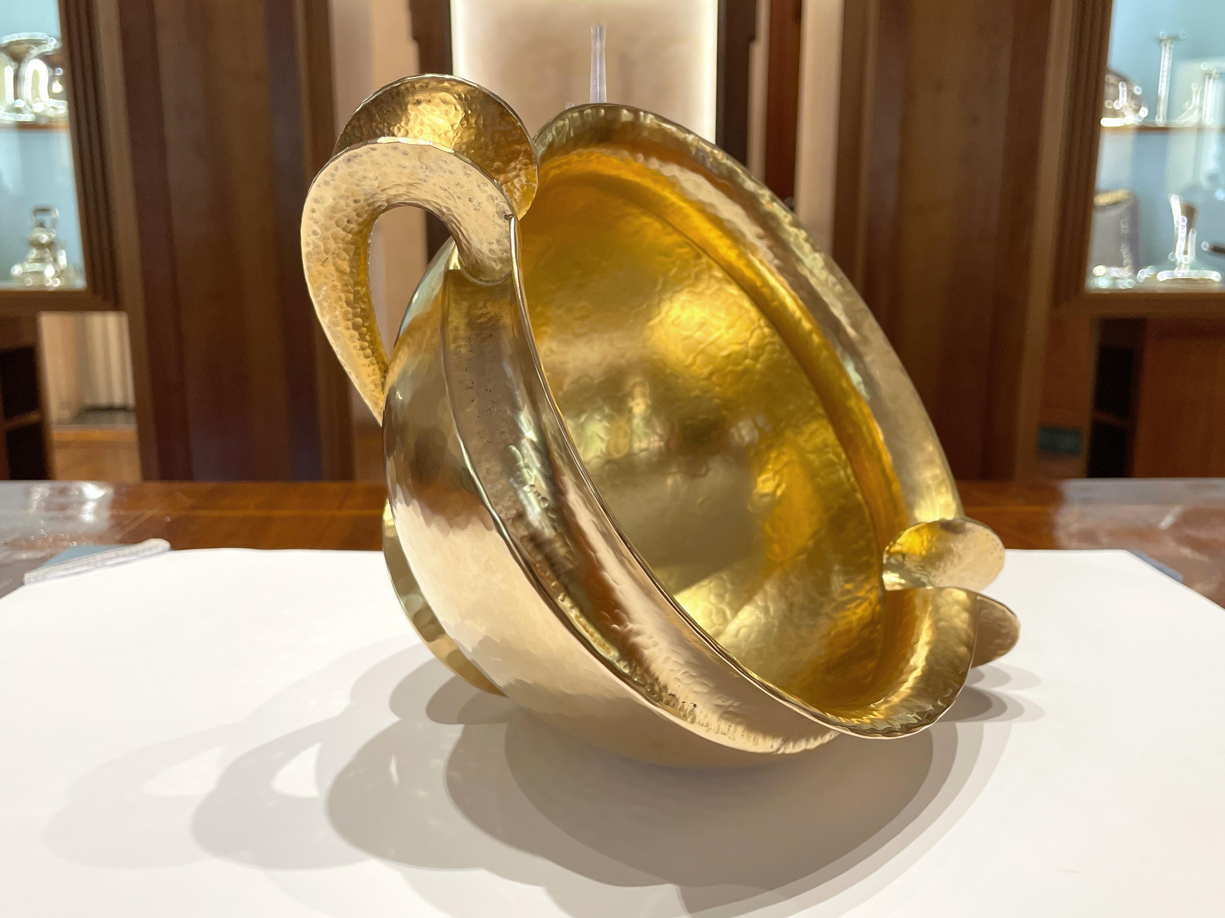 Pampaloni vaso troia in argento sterling dorato in vendita 6