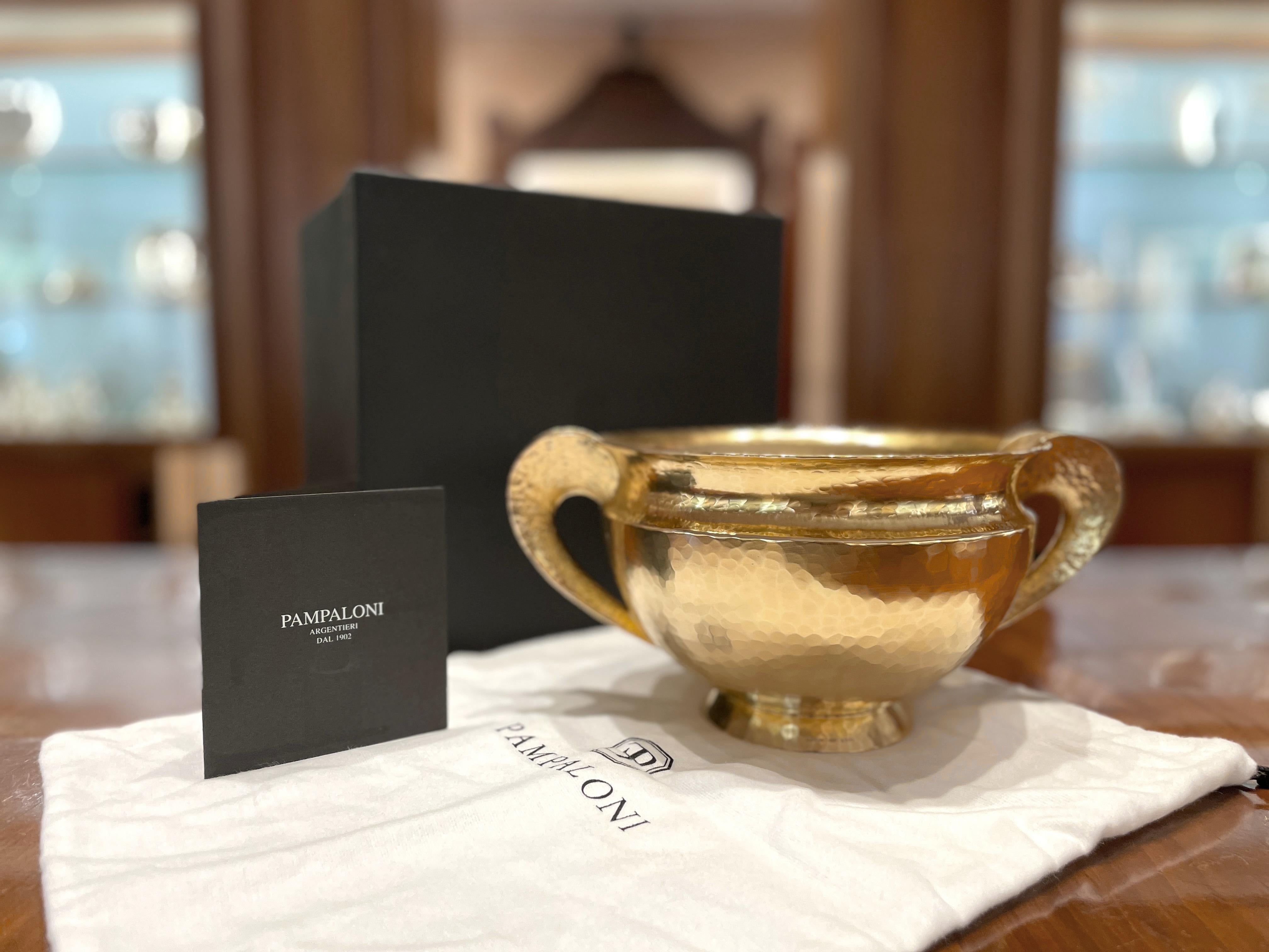 Pampaloni vaso troia in argento sterling dorato in vendita 10