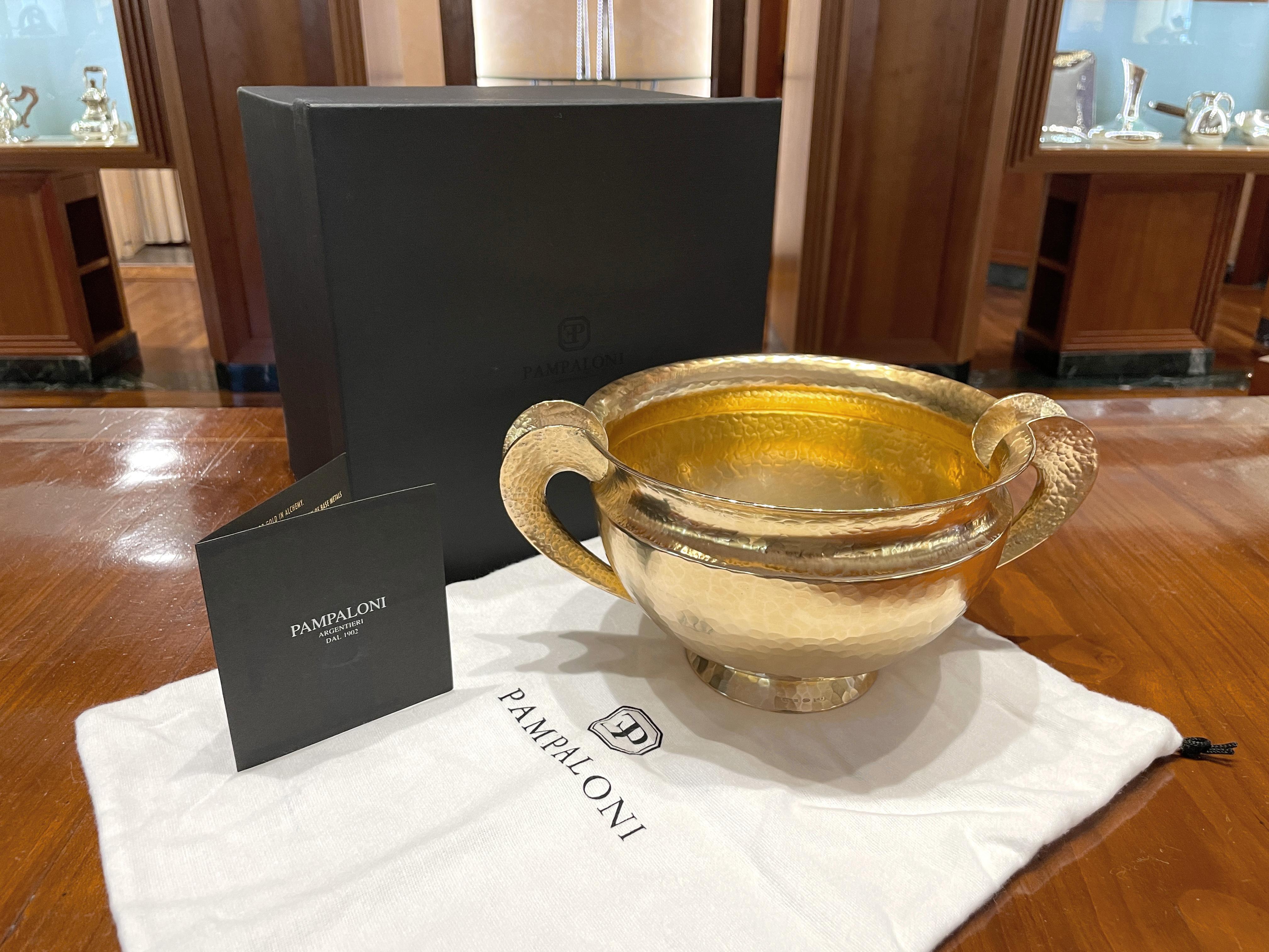 Pampaloni vaso troia in argento sterling dorato in vendita 11