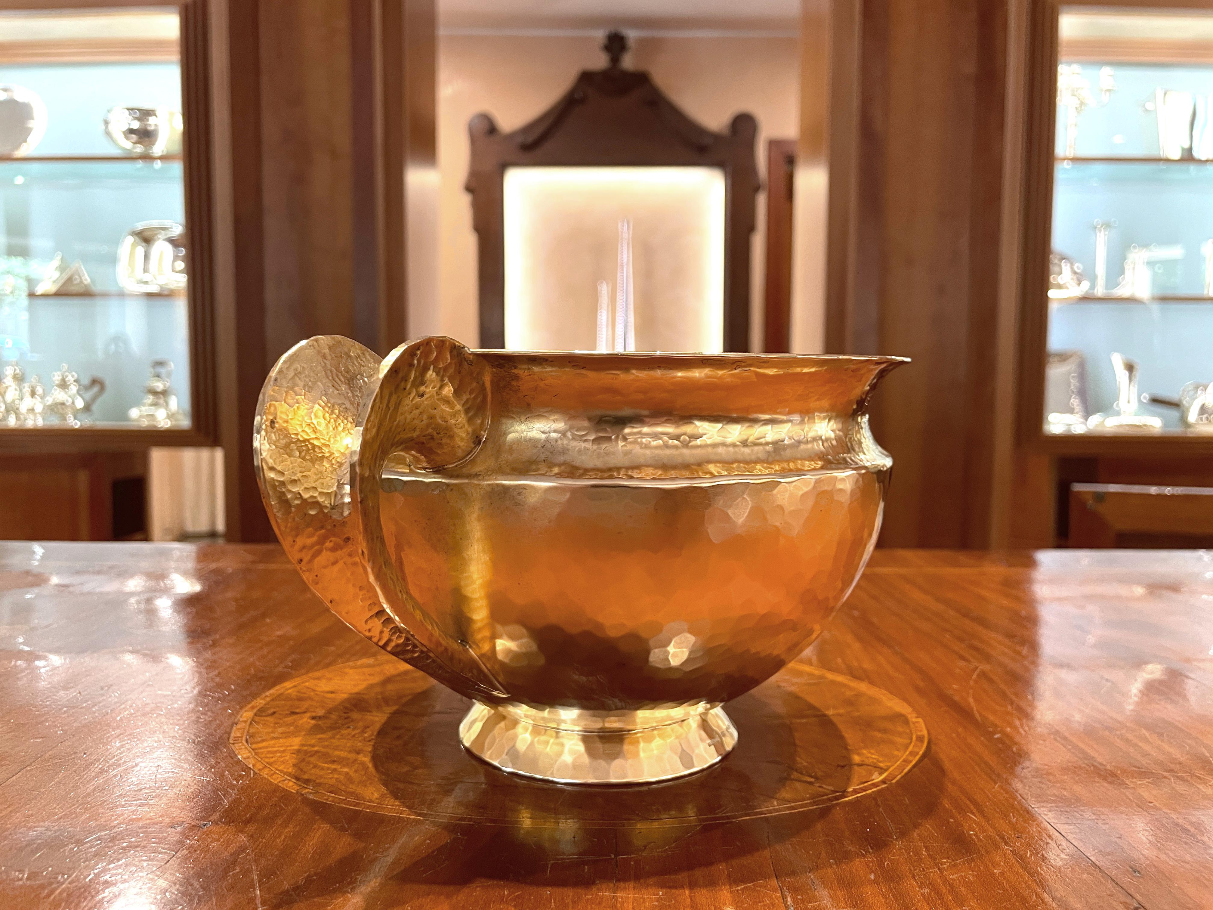 Pampaloni vaso troia in argento sterling dorato in vendita 2