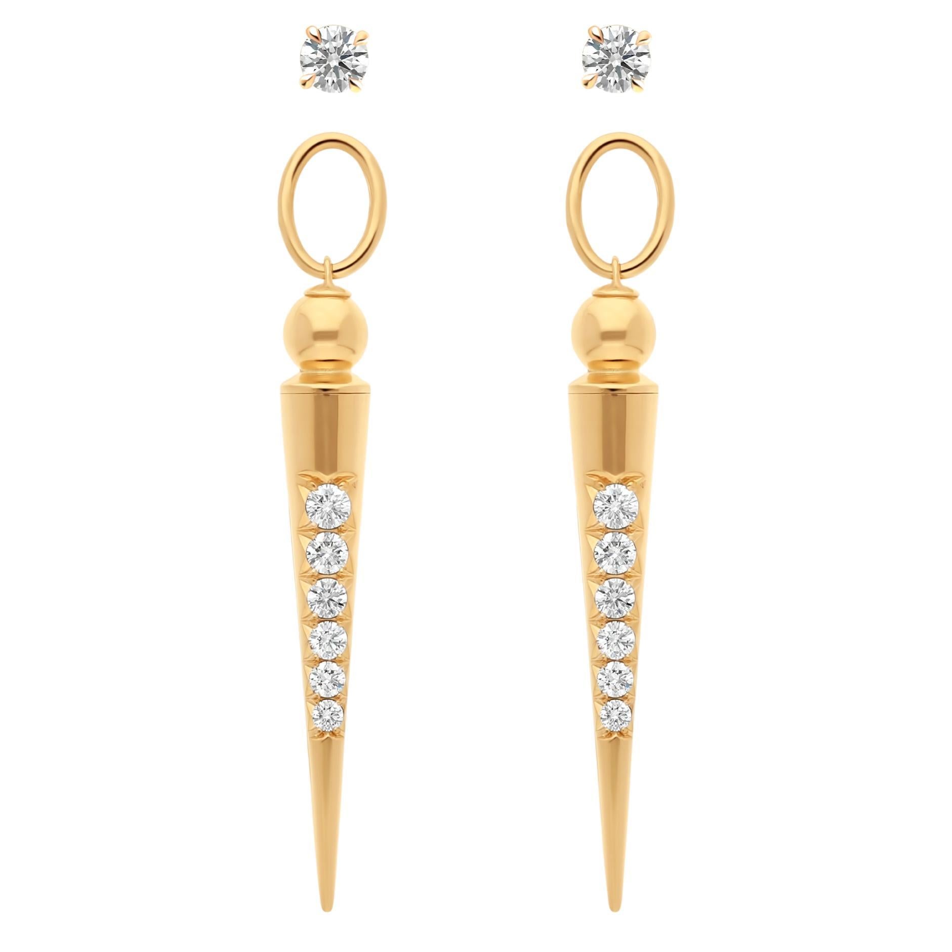 Pampille Earrings, Yellow gold, Diamonds