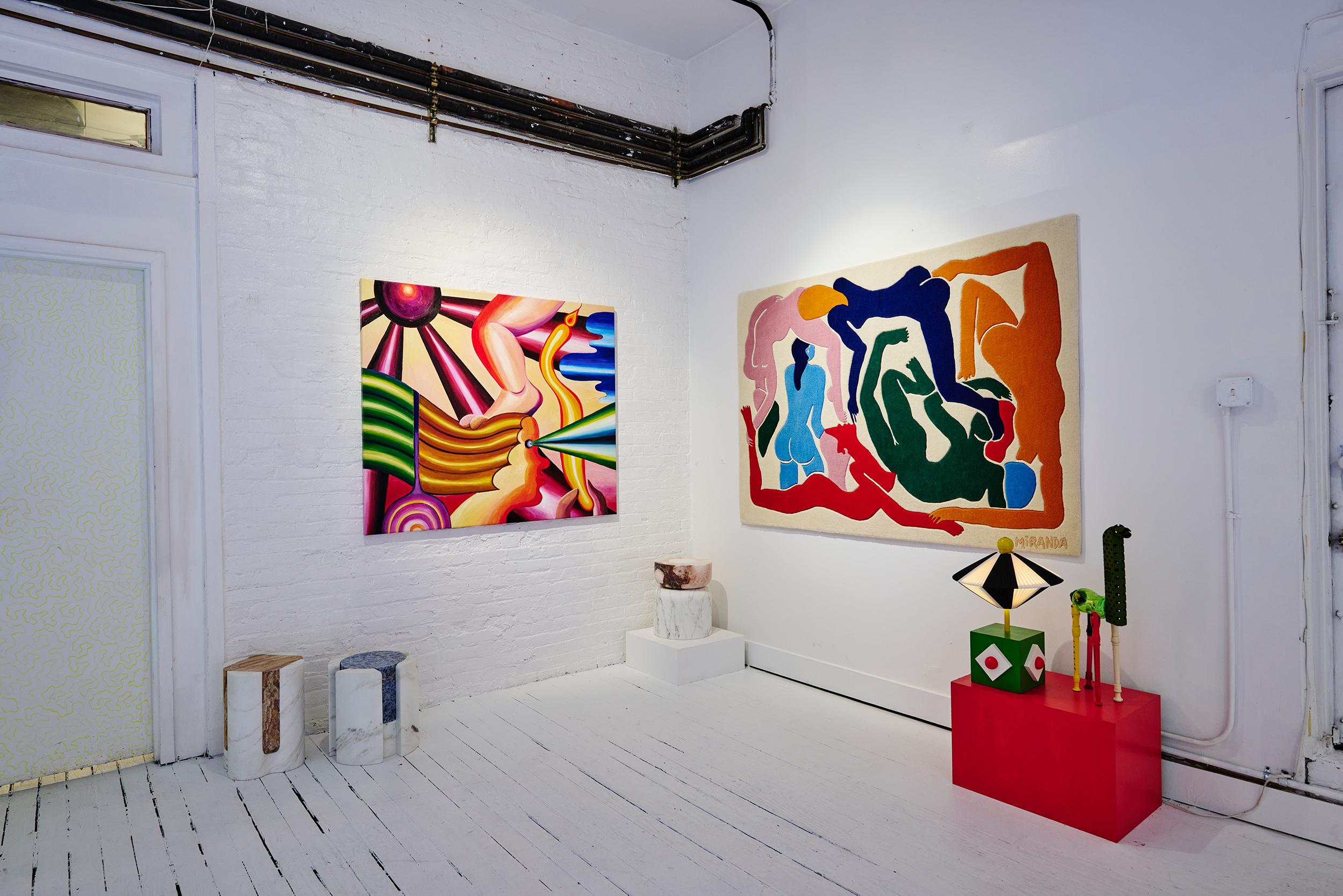 Pamplemousse Colorful Wool Tapestry / Rug By MIRANDA MAKAROFF In condizioni Nuovo in vendita a New York, NY