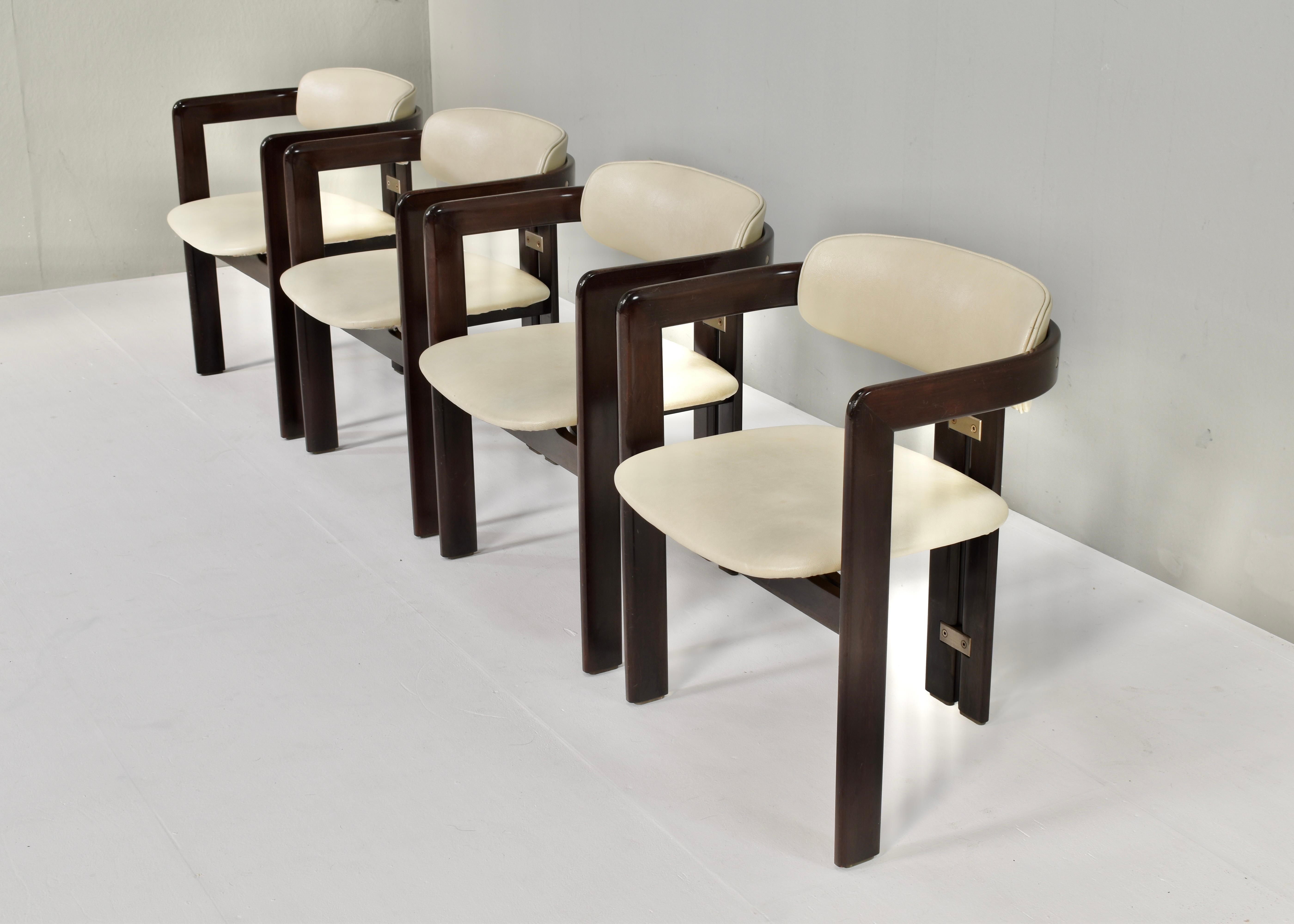 Mid-Century moderno Sedie Pamplona di Augusto Savini per Pozzi - Italia, 1965, set da 4 in vendita