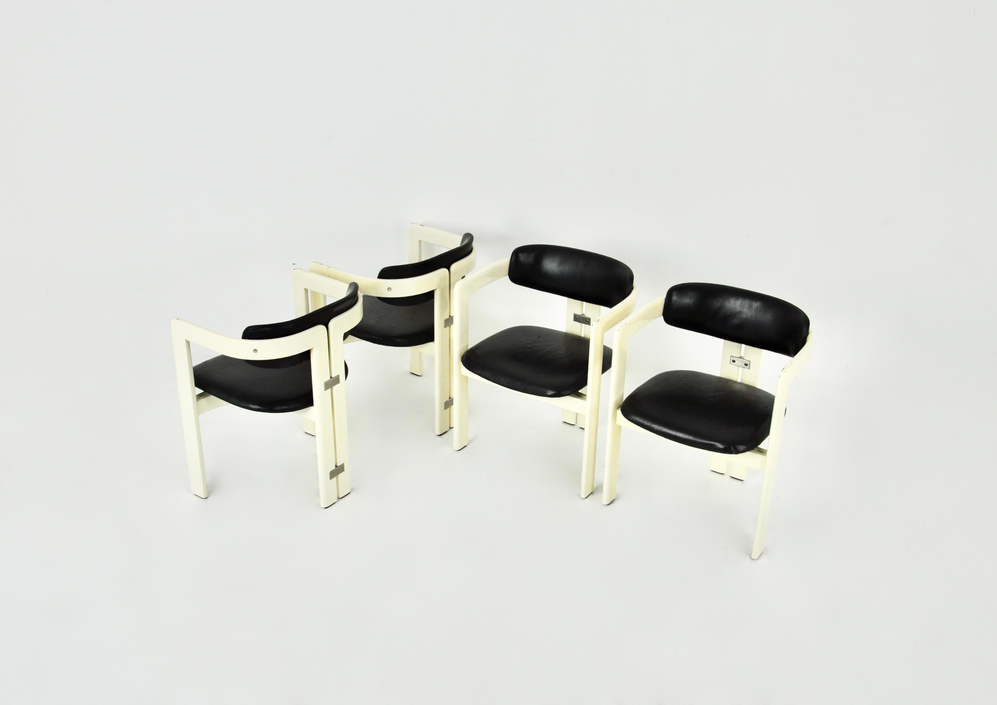 Mid-Century Modern 'Pamplona' Dining Chairs by Augusto Savini for Pozzi, 1960, Set of 4