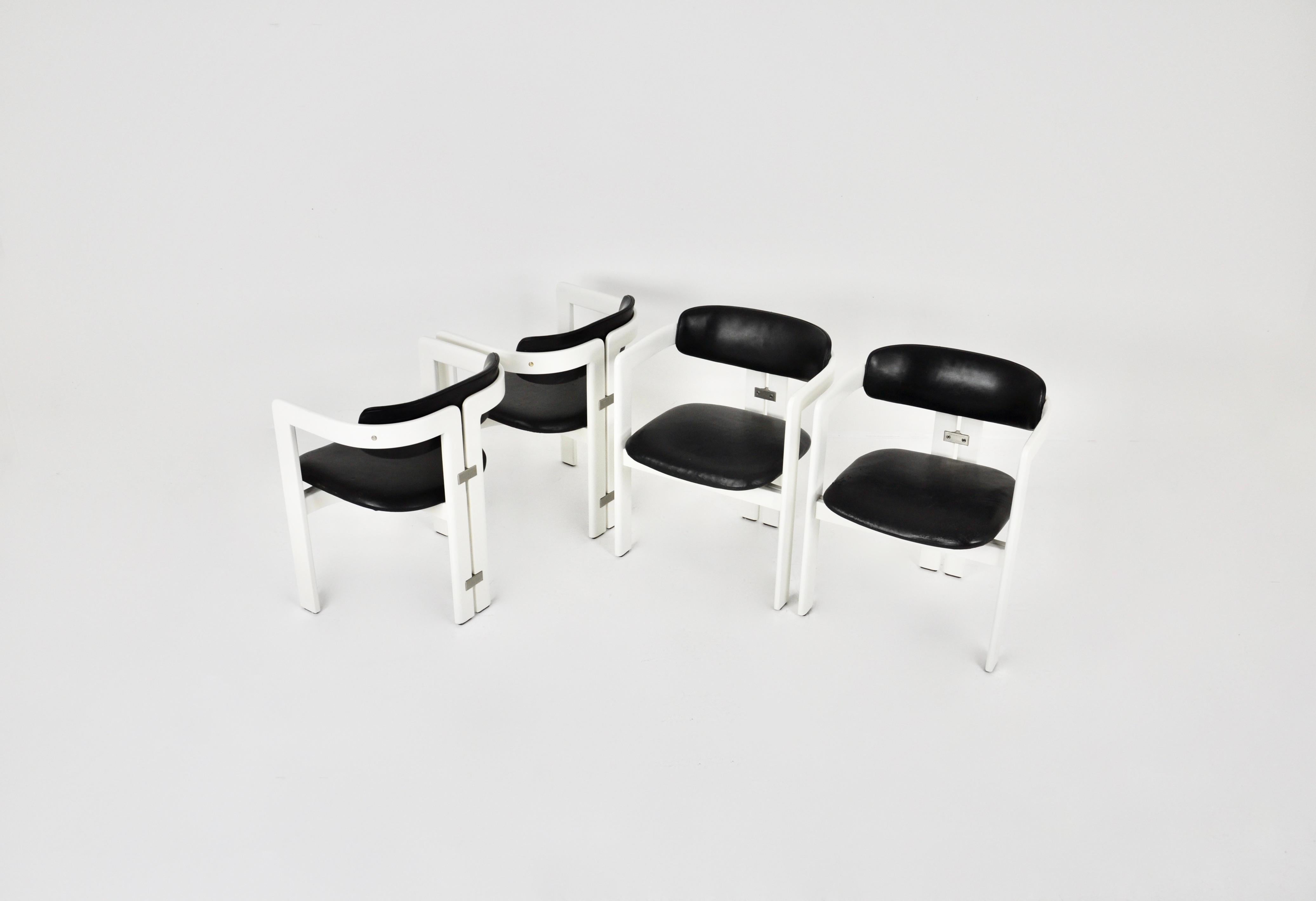 Esszimmerstühle „Pamplona“ von Augusto Savini für Pozzi, 1960, 4er-Set (Moderne der Mitte des Jahrhunderts) im Angebot