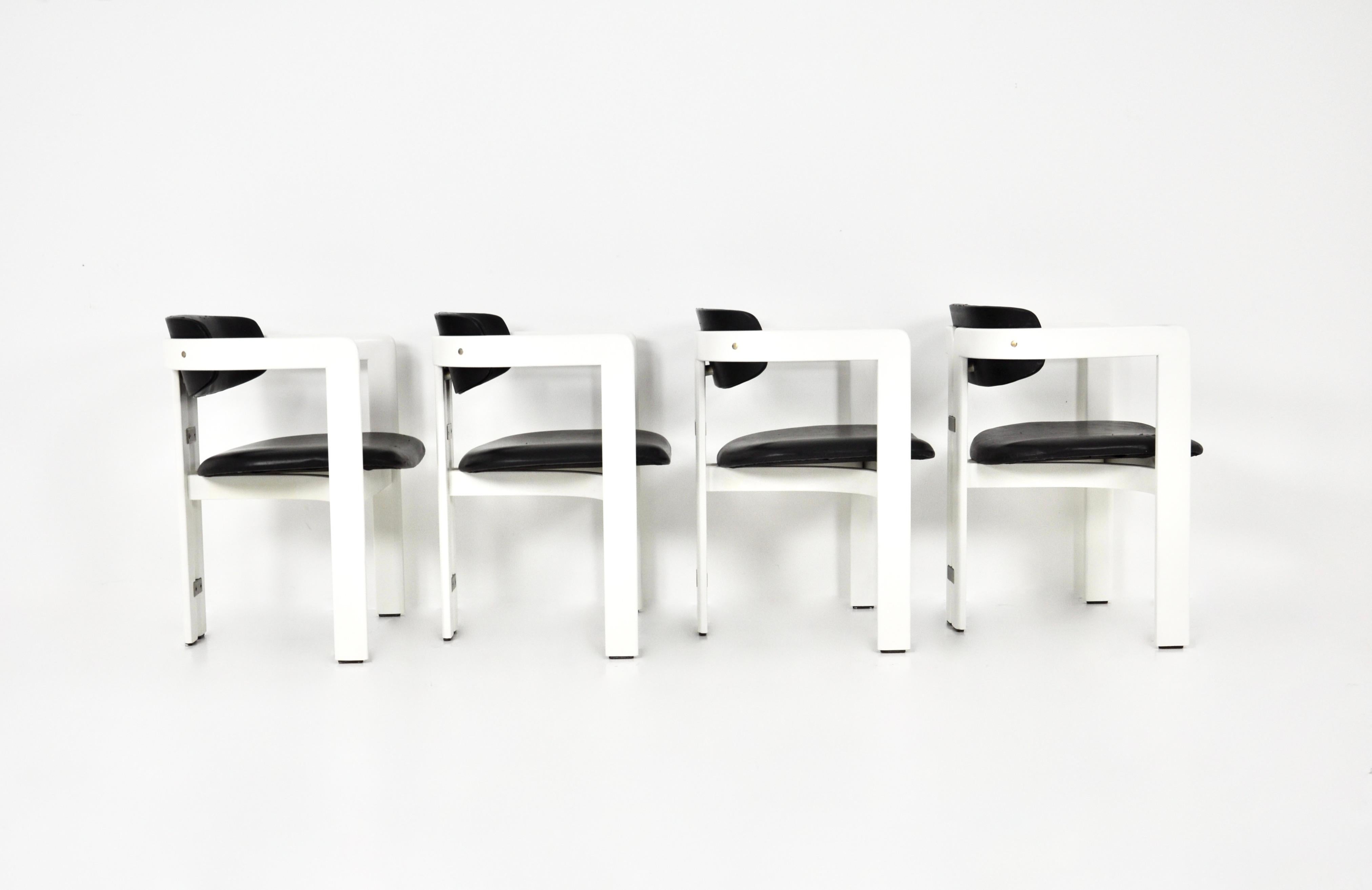 Esszimmerstühle „Pamplona“ von Augusto Savini für Pozzi, 1960, 4er-Set (Ende des 20. Jahrhunderts) im Angebot