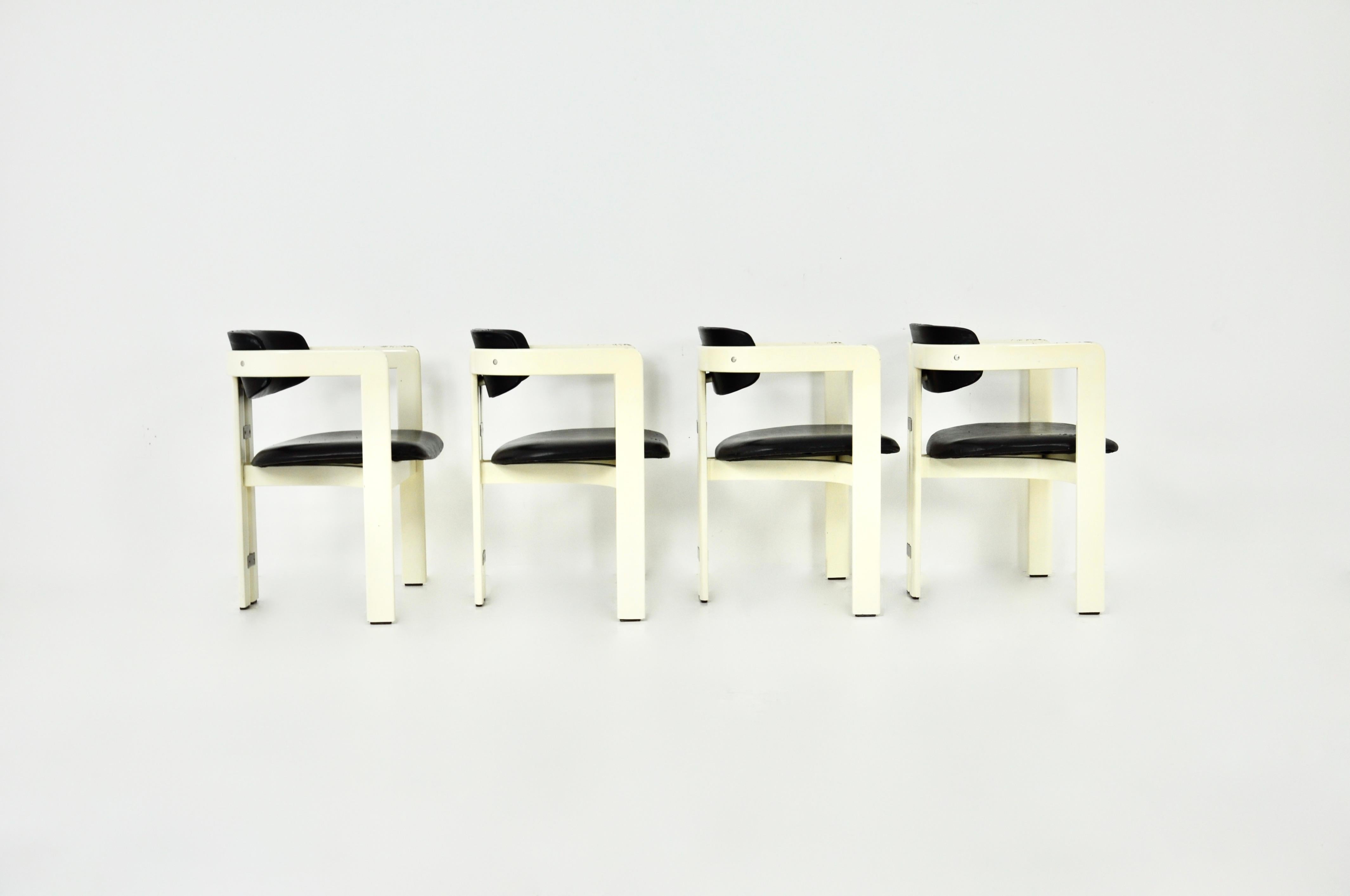 Wood 'Pamplona' Dining Chairs by Augusto Savini for Pozzi, 1960, Set of 4