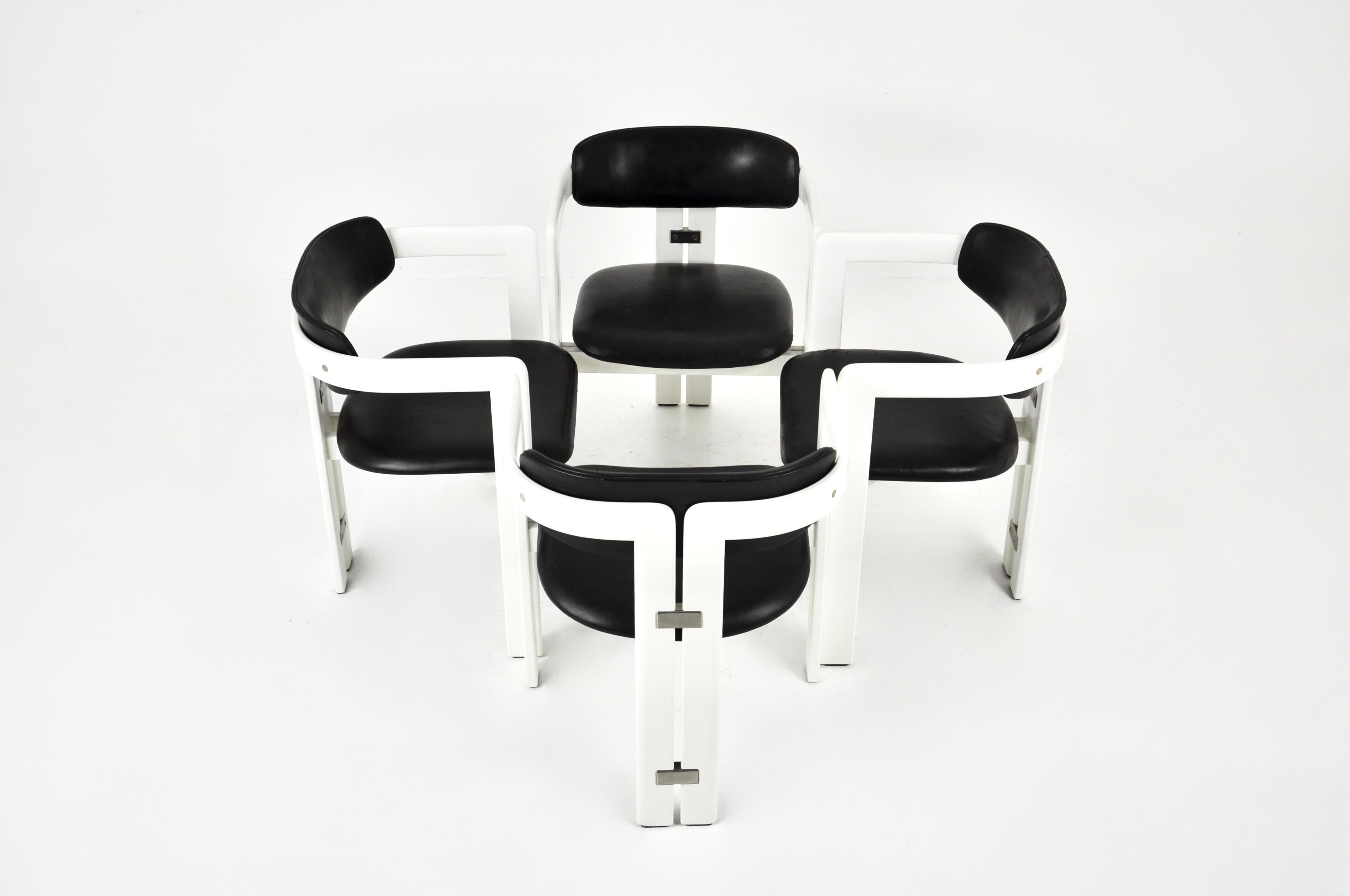 Esszimmerstühle „Pamplona“ von Augusto Savini für Pozzi, 1960, 4er-Set im Angebot 1