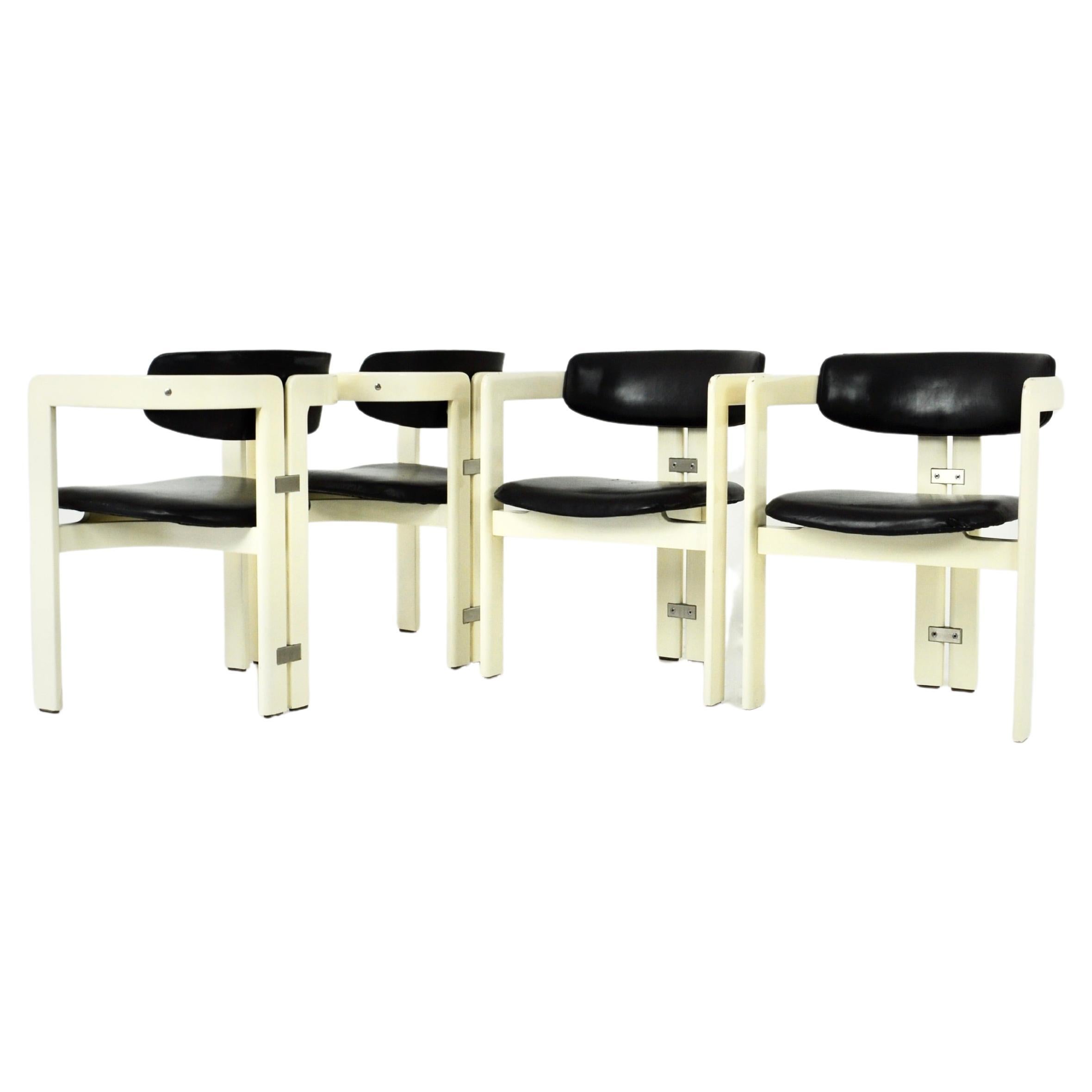 'Pamplona' Dining Chairs by Augusto Savini for Pozzi, 1960, Set of 4