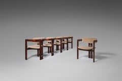 Pamplona Dining Chairs by Augusto Savini in Rosewood and Mohair