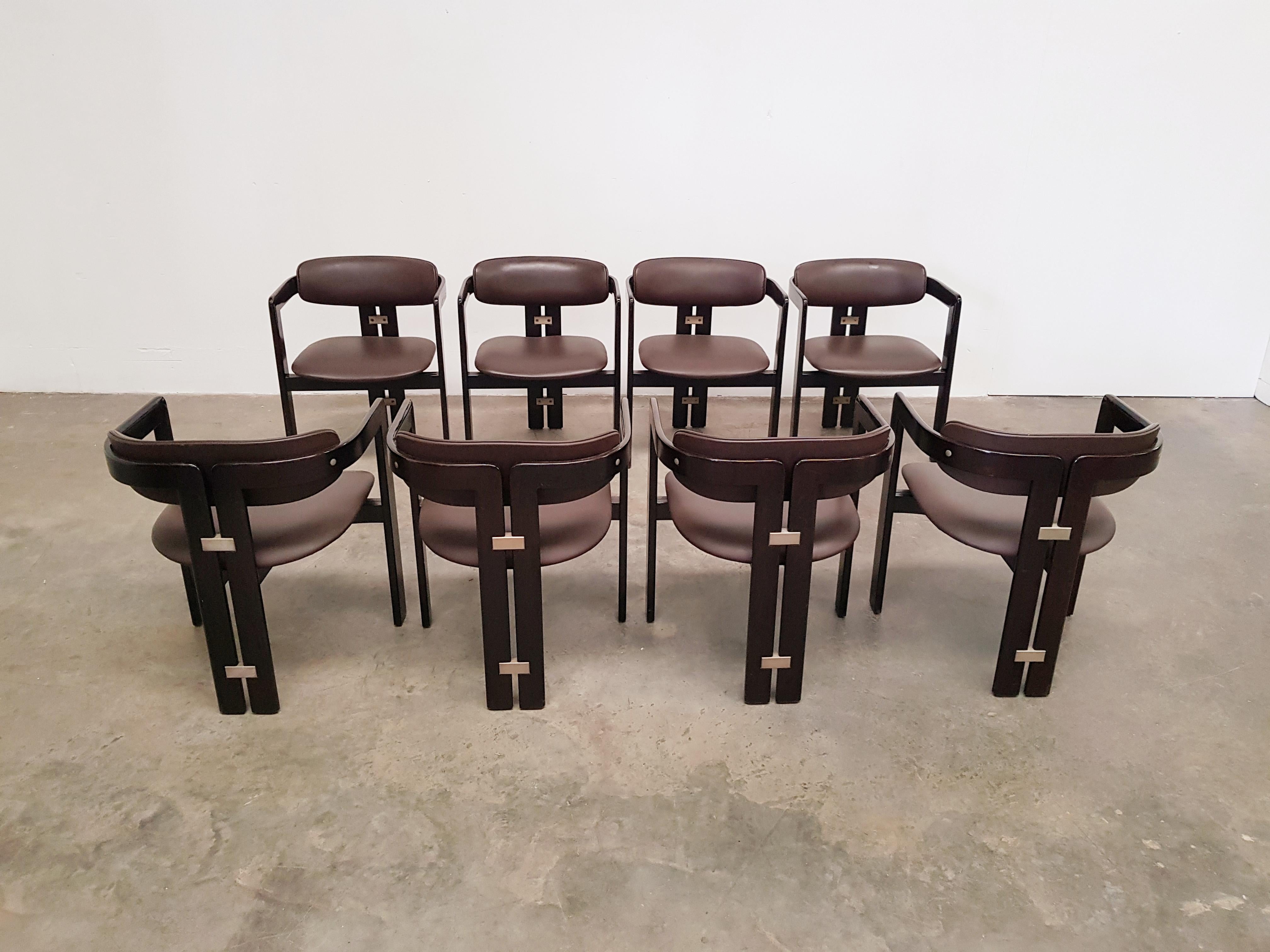 Late 20th Century Pamplona Dining Room Chairs by Augusto Savini, Pozzi, Italy, 1965