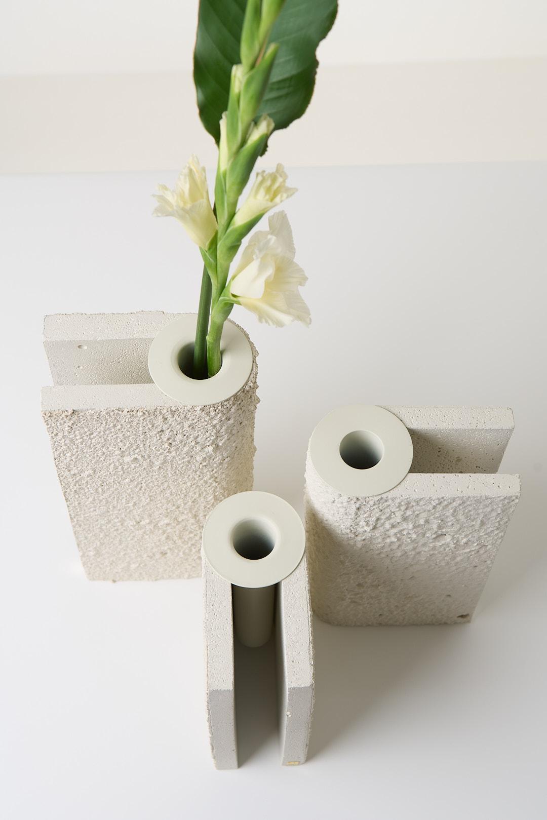 Collection'S, Set di vasi in cemento bianco sporco in vendita 5
