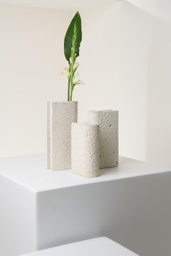 Pampulha Collection, Off White Concrete Vase Set