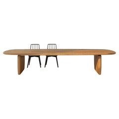 Pamunu Dining Table Eight Seat Handmade Teak Organic Form and Texture, In Stock