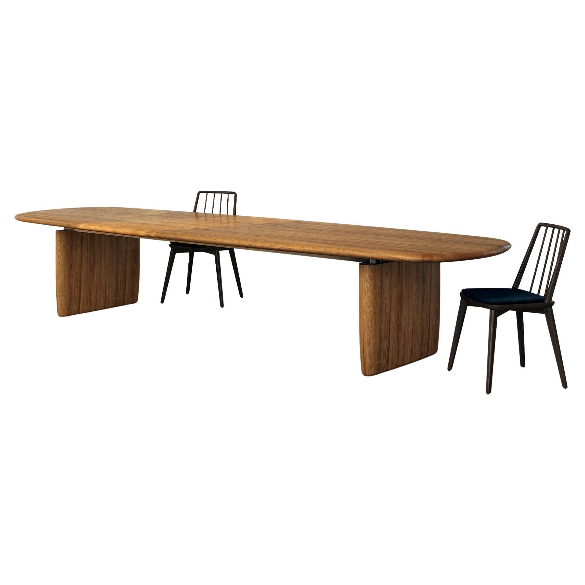Pamunu Dining Table Eight Seat Handmade Teak Organic Form, In Stock
