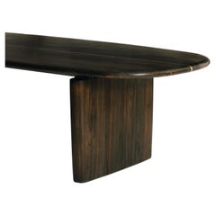 Mesa Pamunu, única en su especie, madera de Nedun, incrustaciones de latón macizo, hecha a mano