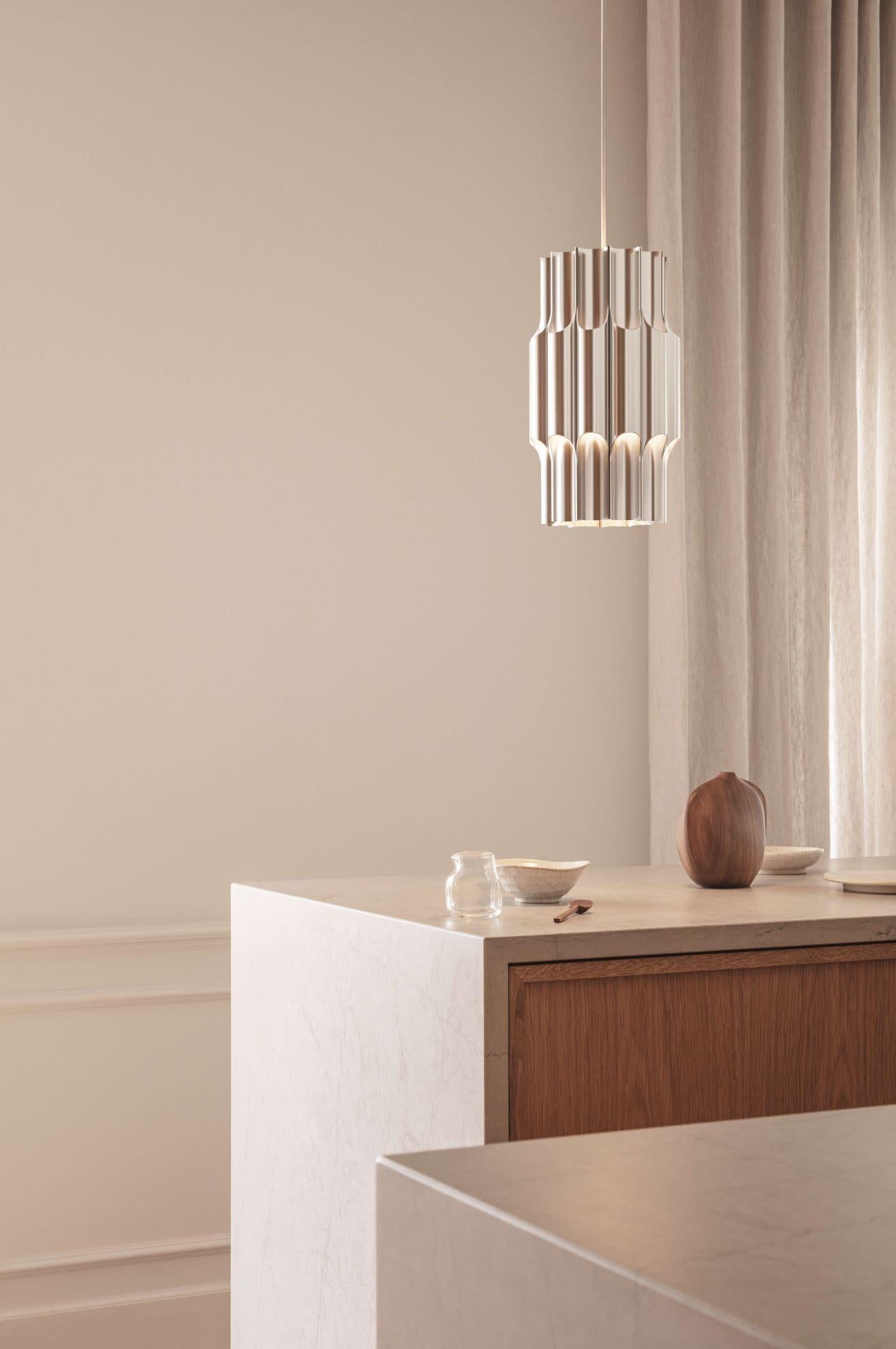 Scandinavian Modern 'Pan 300' Pendant Lamp Aluminum by Bent Karlby for Lyfa For Sale