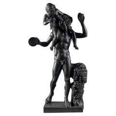 Pan and young Bacchus : "Grand Tour patinated bronze sculpture XIXth c.