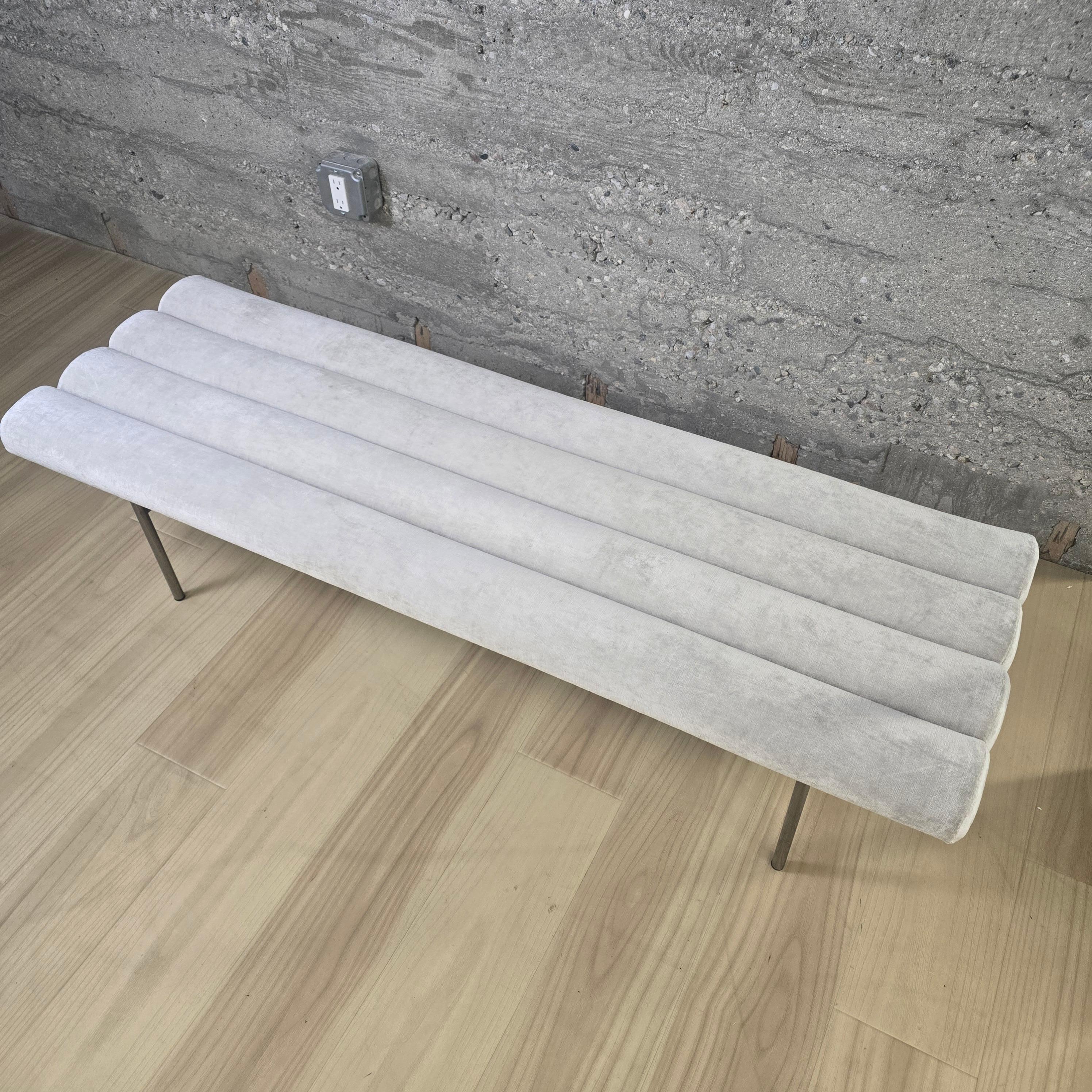 Modern Pan Flute Bench *Showroom Sample For Sale