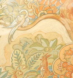 "Pan in Paradise, " Superb Art Deco Mural Study by Petersen